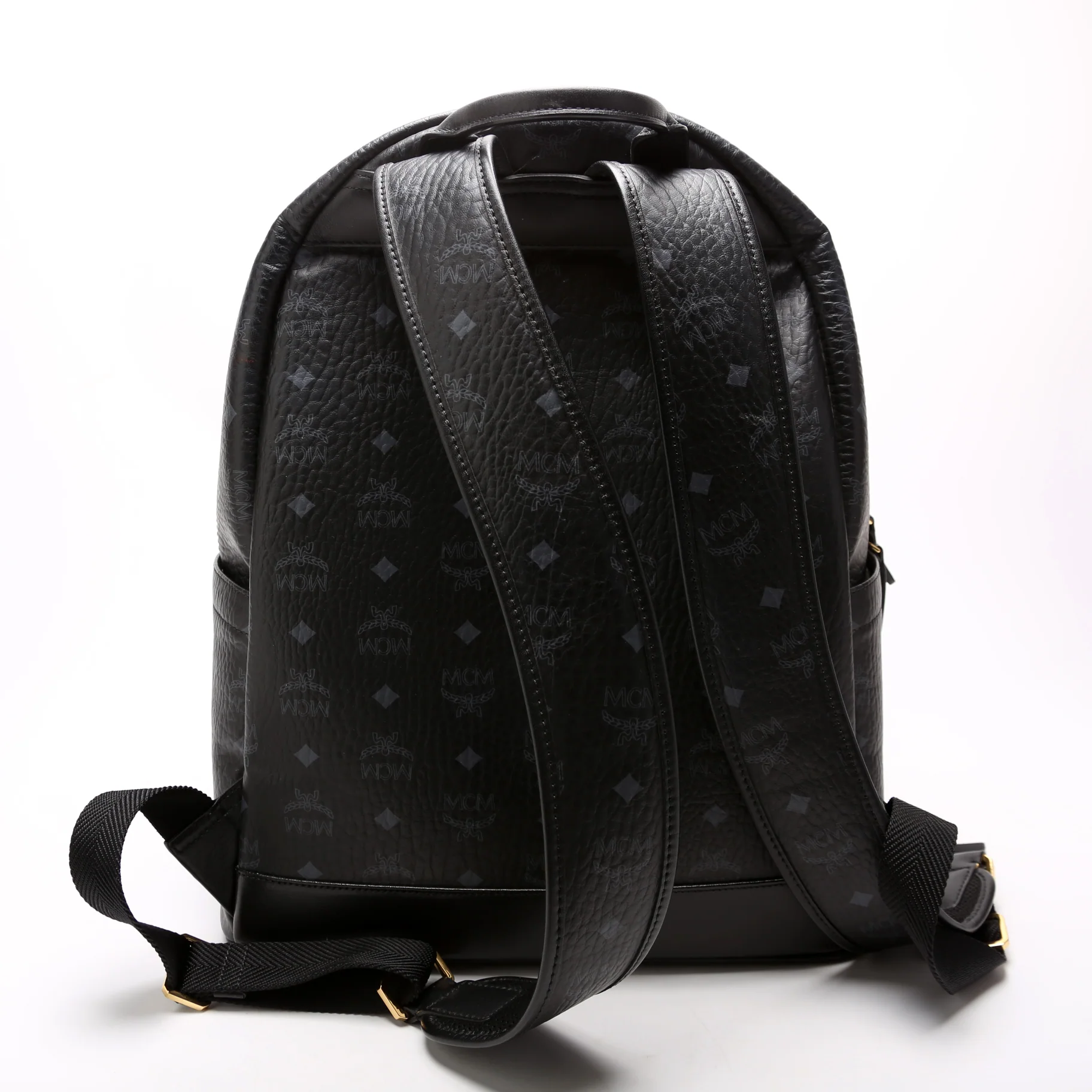 Studded Visetos Medium Dual Stark Backpack Black - Image 3