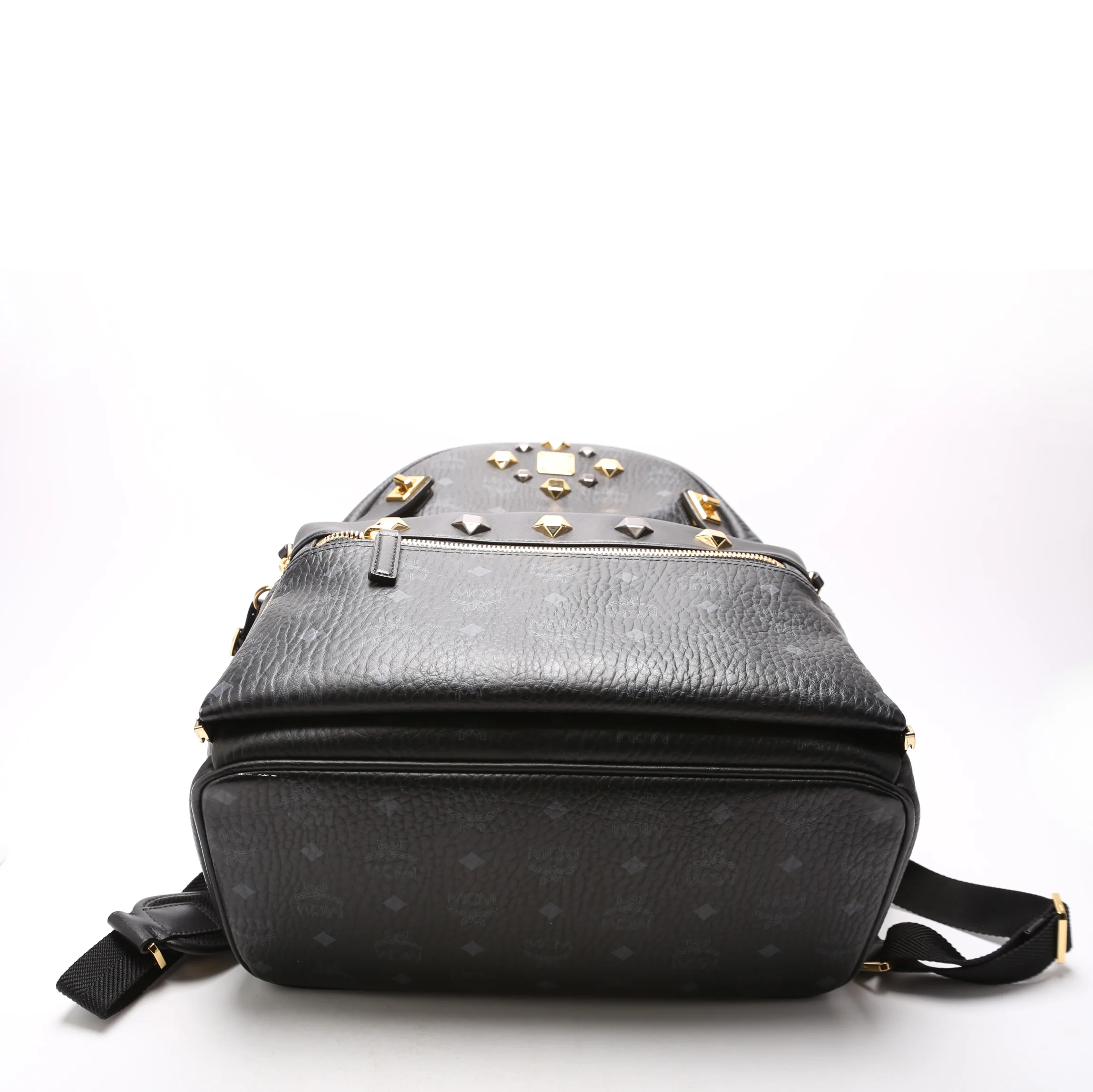 Studded Visetos Medium Dual Stark Backpack Black - Image 4