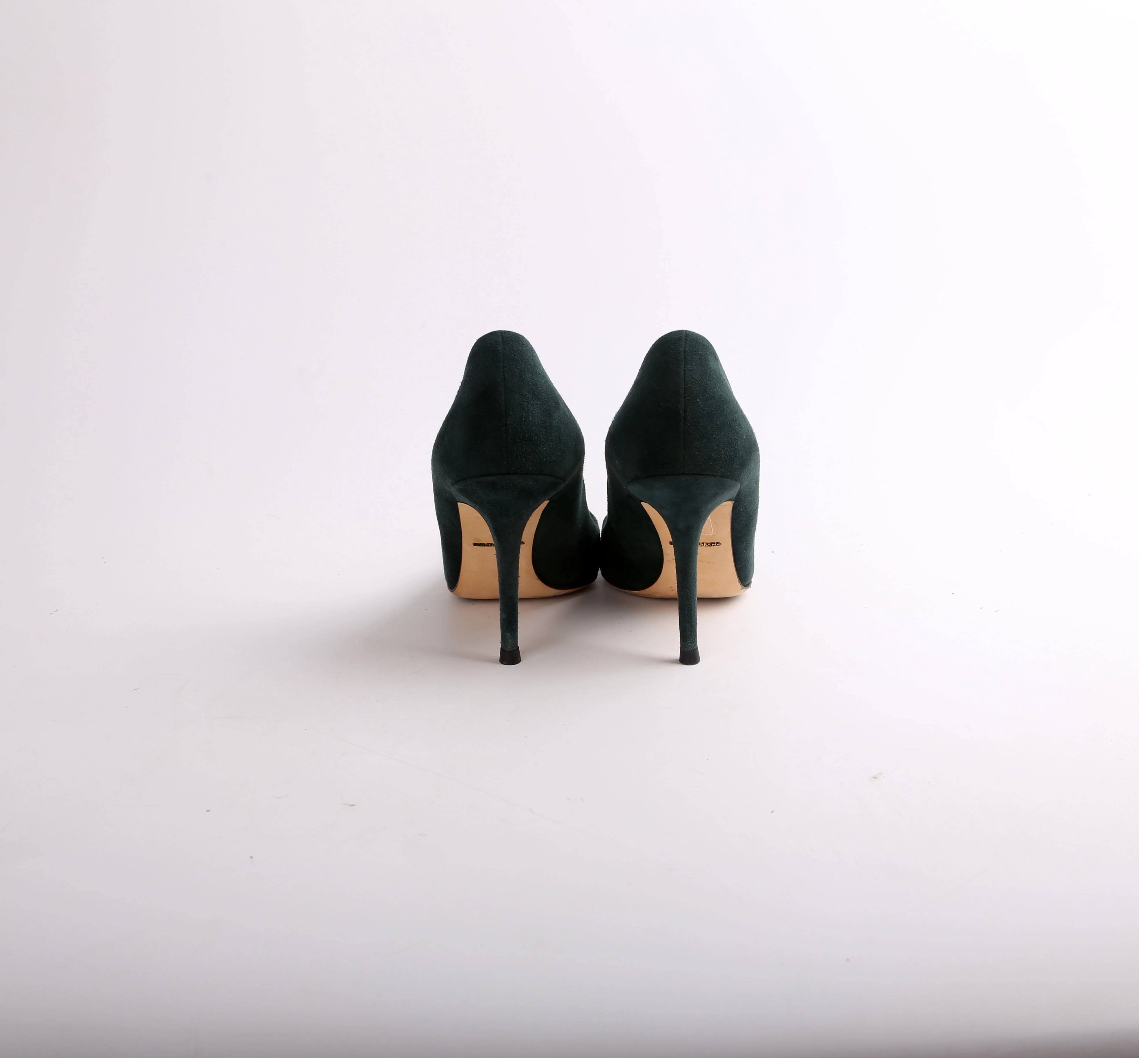 Suede Bellucci Crystal Pumps Size 39 - Image 4
