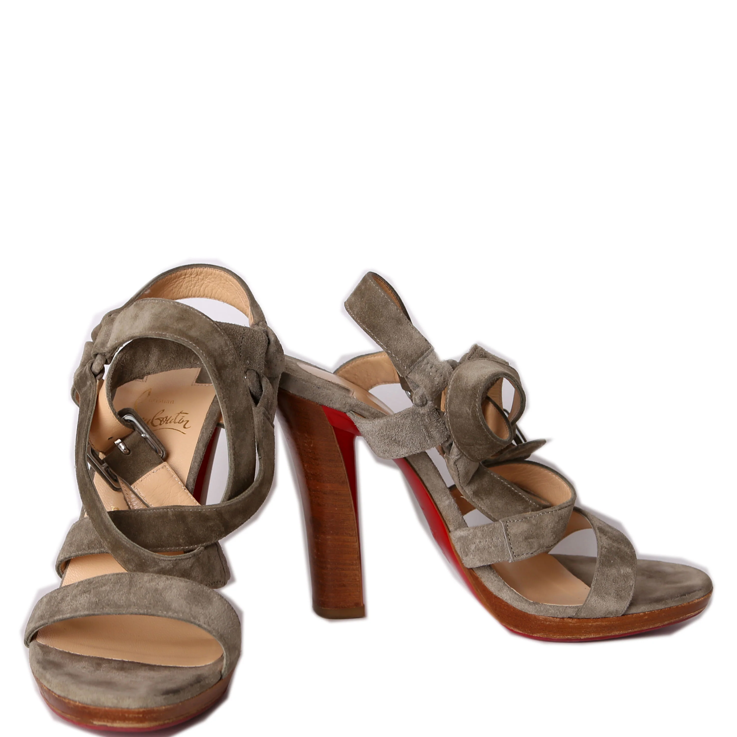 Suede Block Heels Size 39.5