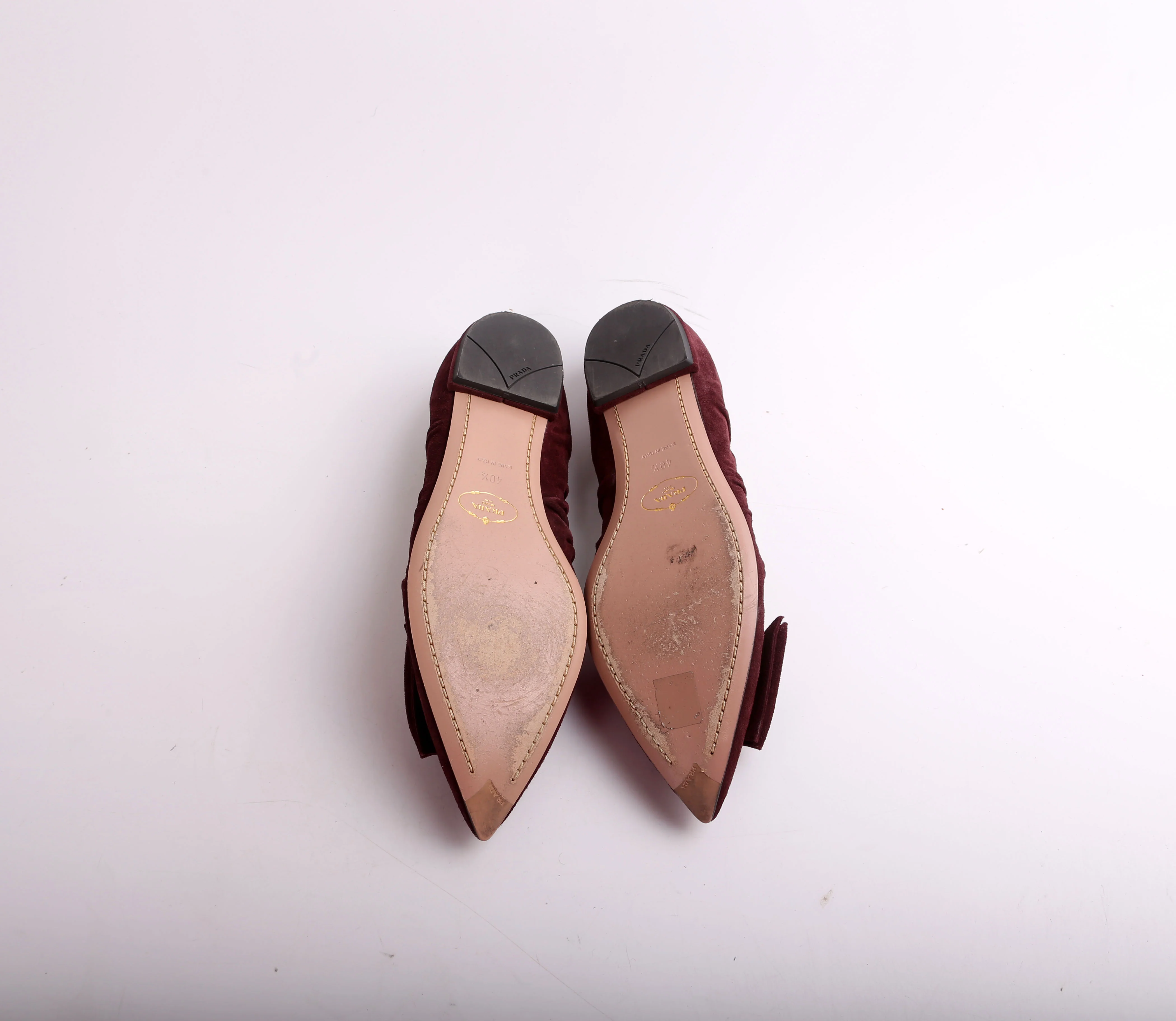 Suede Bow Ballet Flats Size 40.5 - Image 7