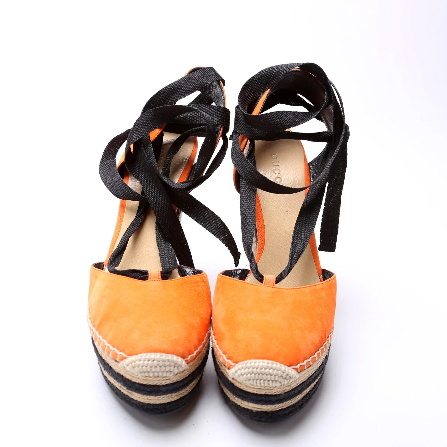 Suede Espadrille Wedges Size 38 - Image 2