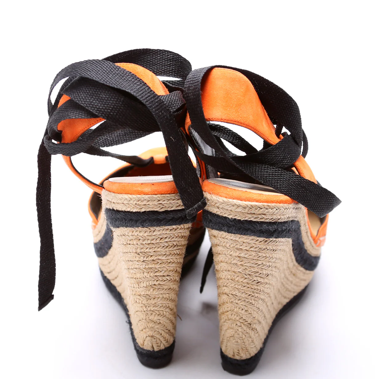 Suede Espadrille Wedges Size 38 - Image 4