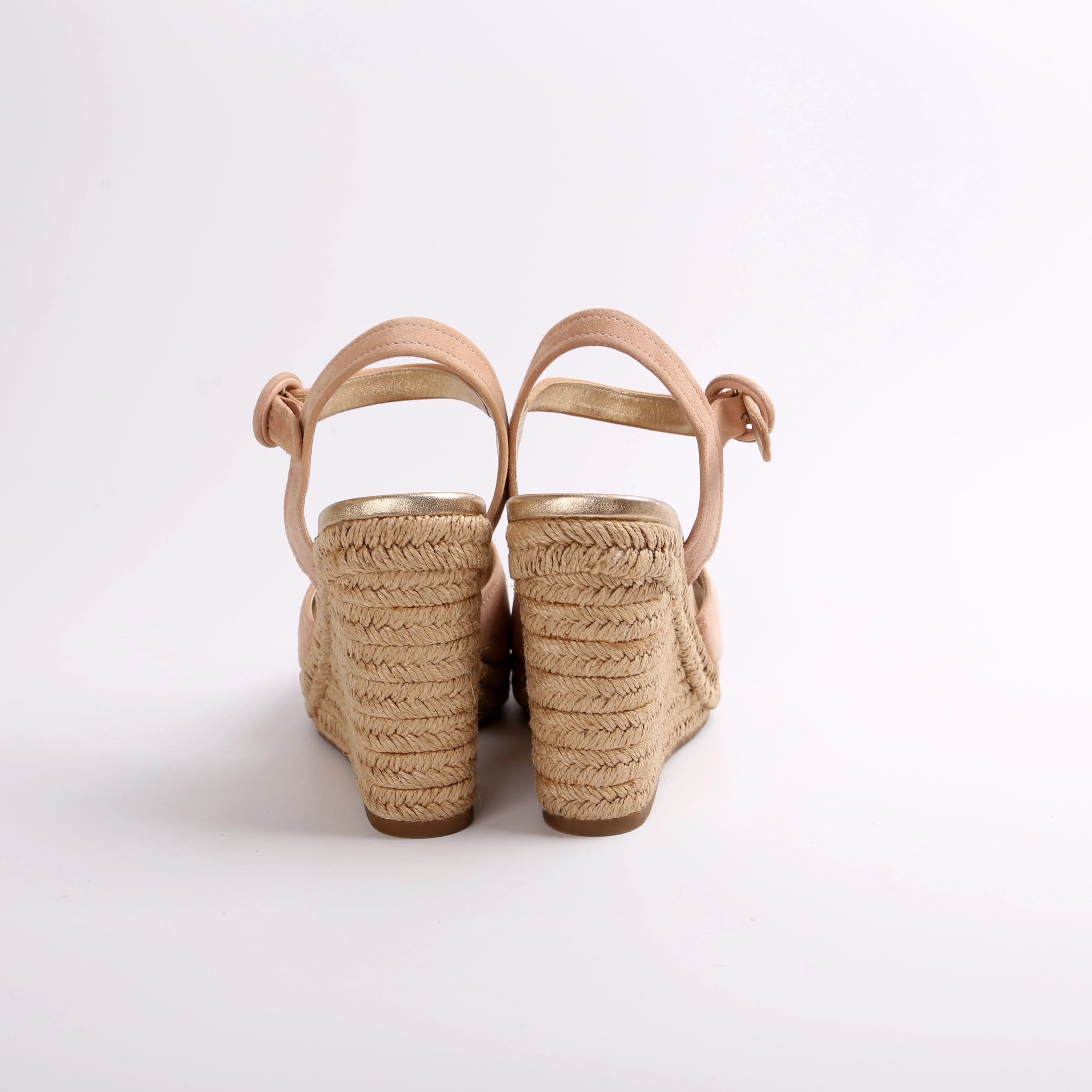 Suede Espadrille Wedges Size 38 - Image 4