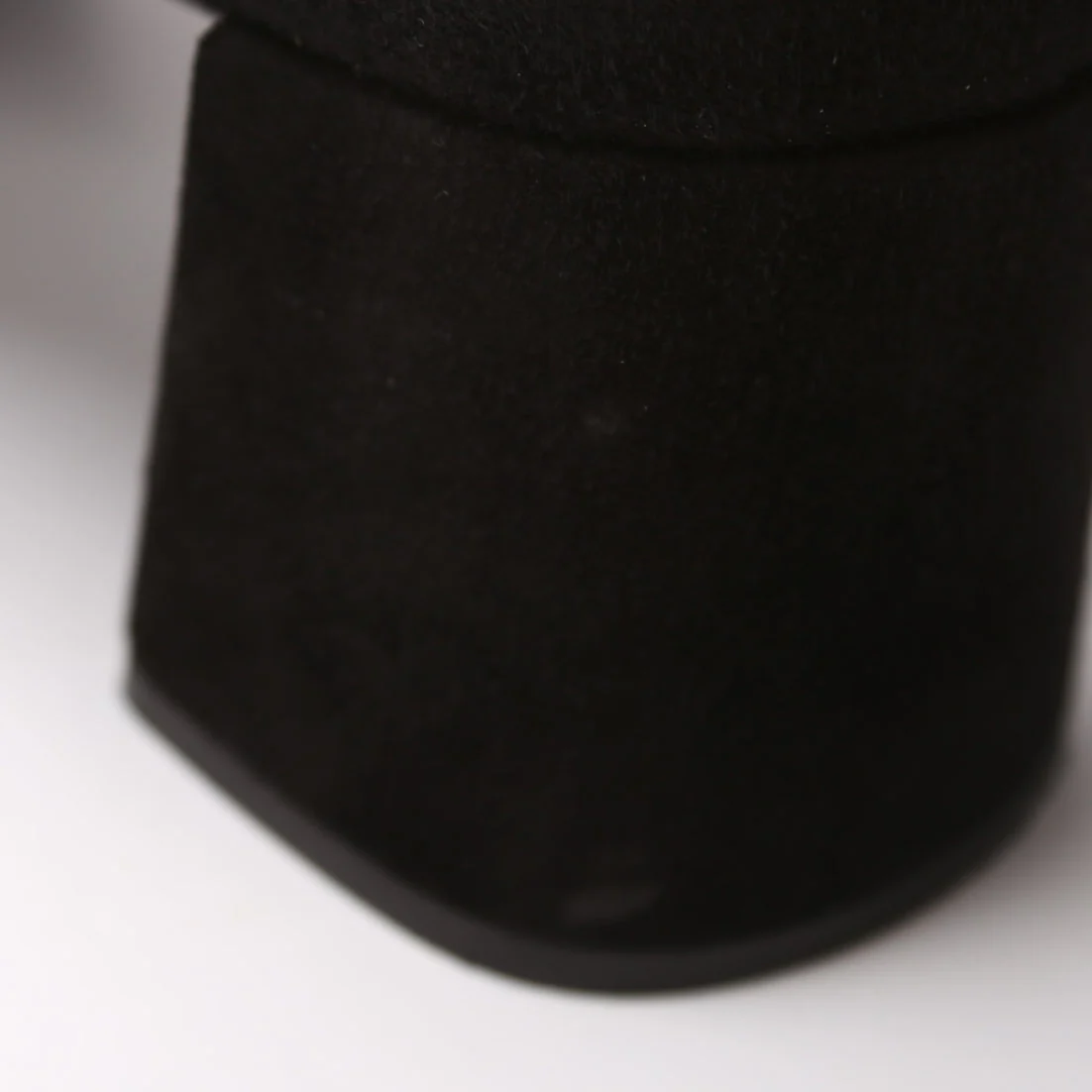 Suede Knee High Boots Size 37 Black - Image 7