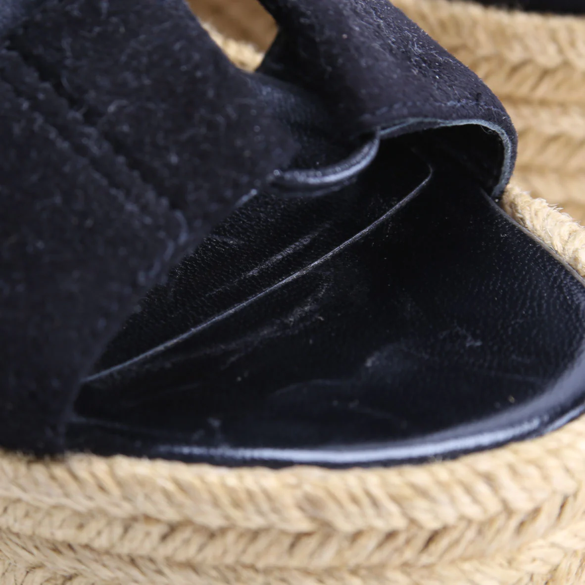 Suede Lace Up Espadrille Wedges Size 38 - Image 6
