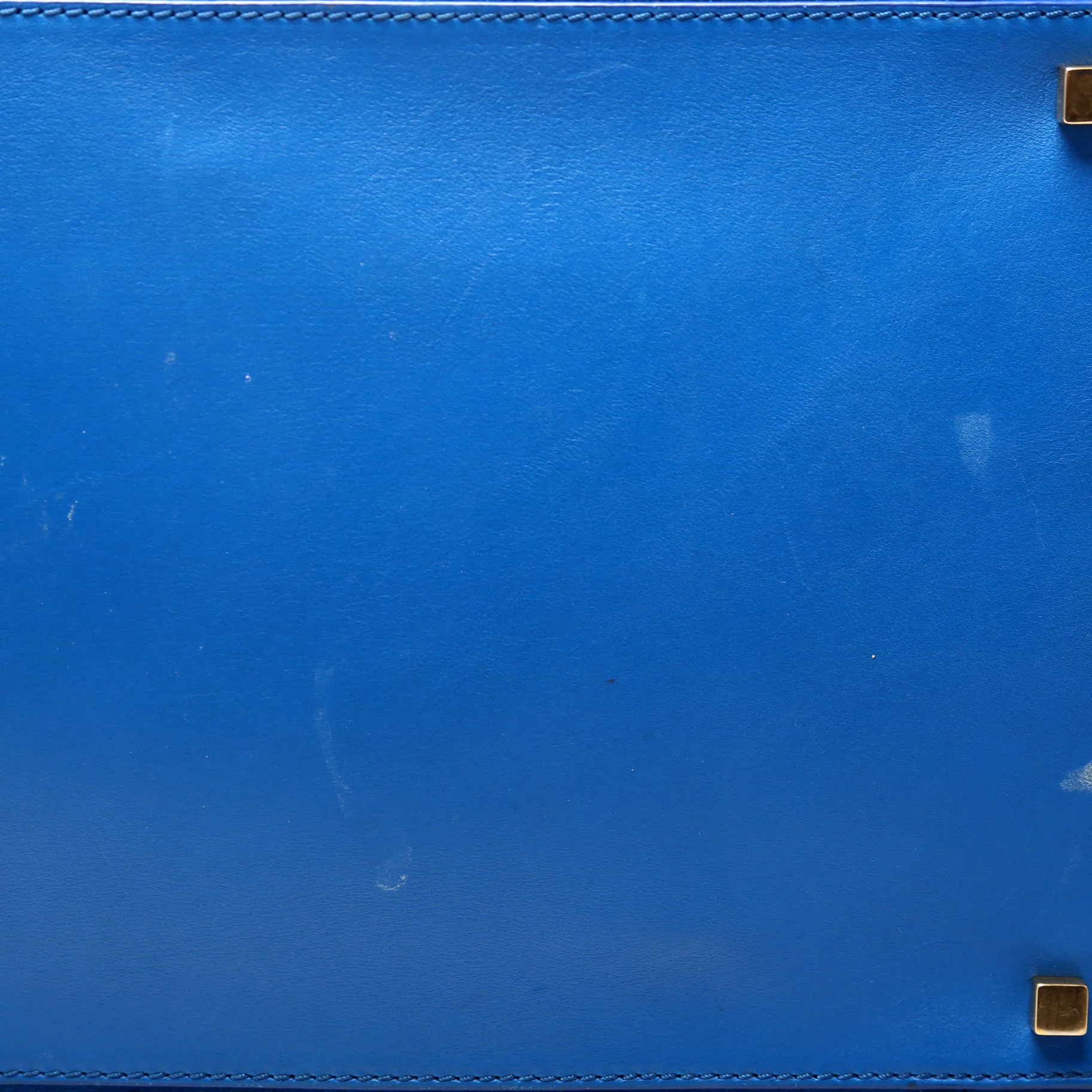Suede Luggage Bag Blue - Image 5