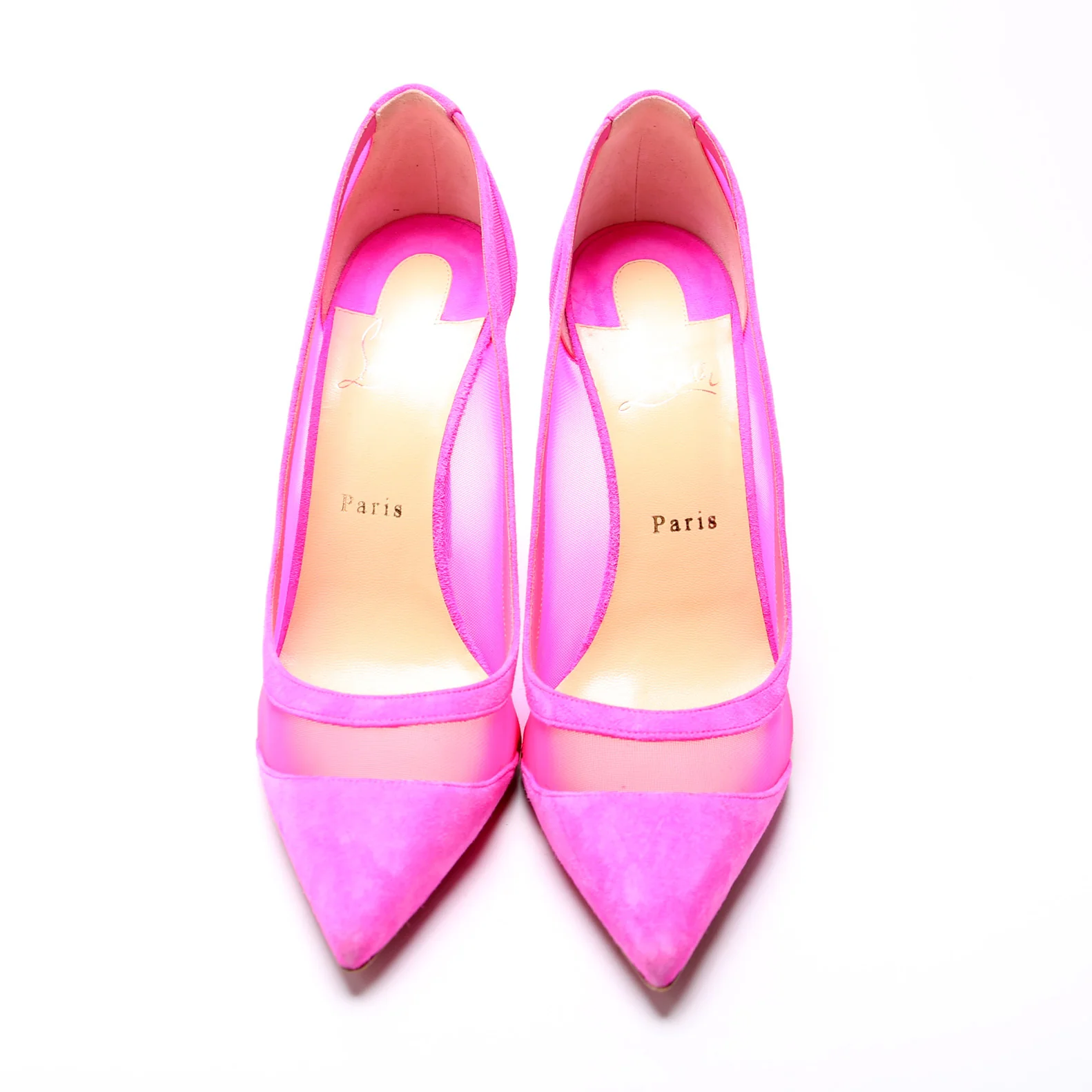 Suede/Mesh Pumps 100MM Size 41.5 - Image 2