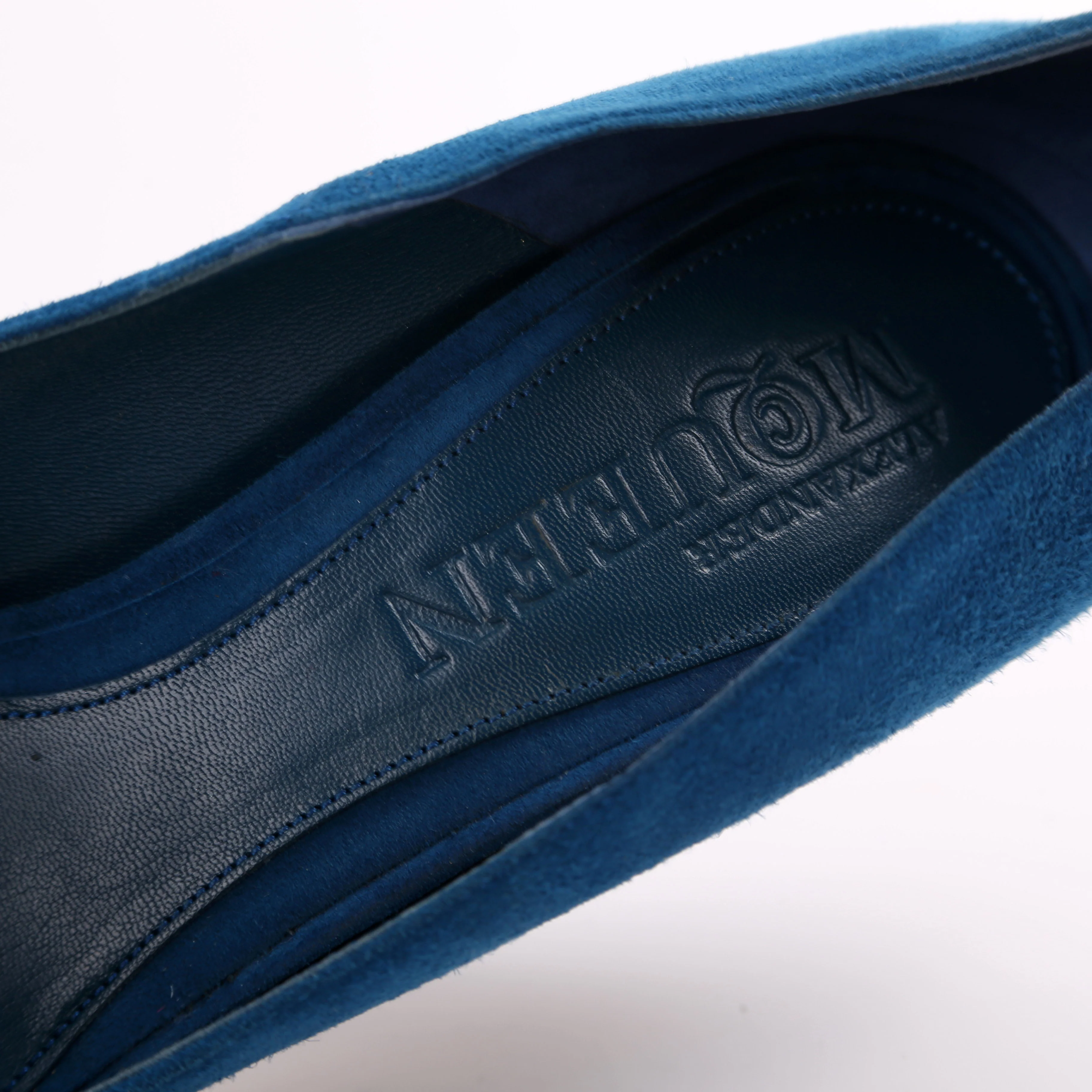 Suede Open Toe Pumps Size 39 - Image 8
