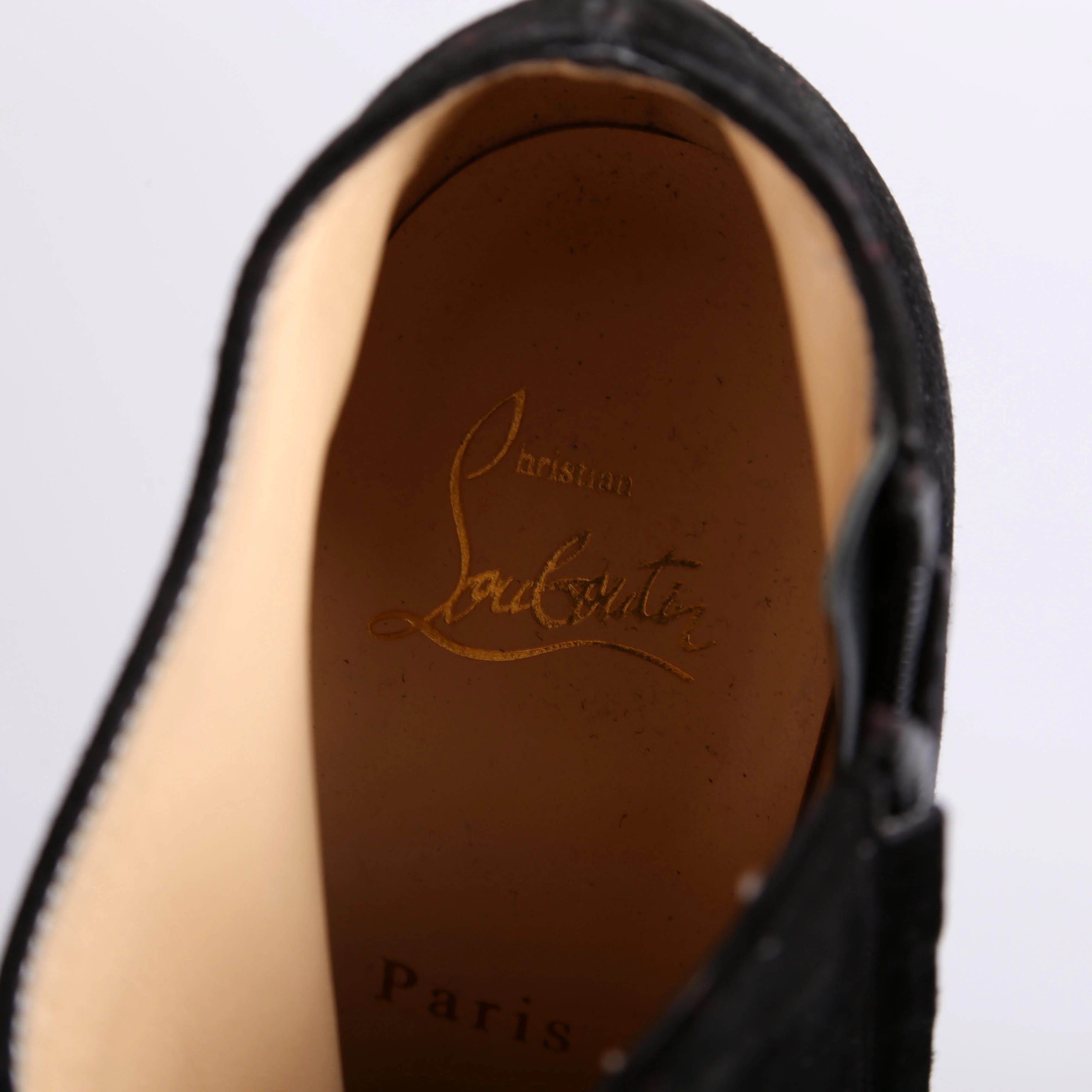 Suede Platform Booties Size 38 - Image 6