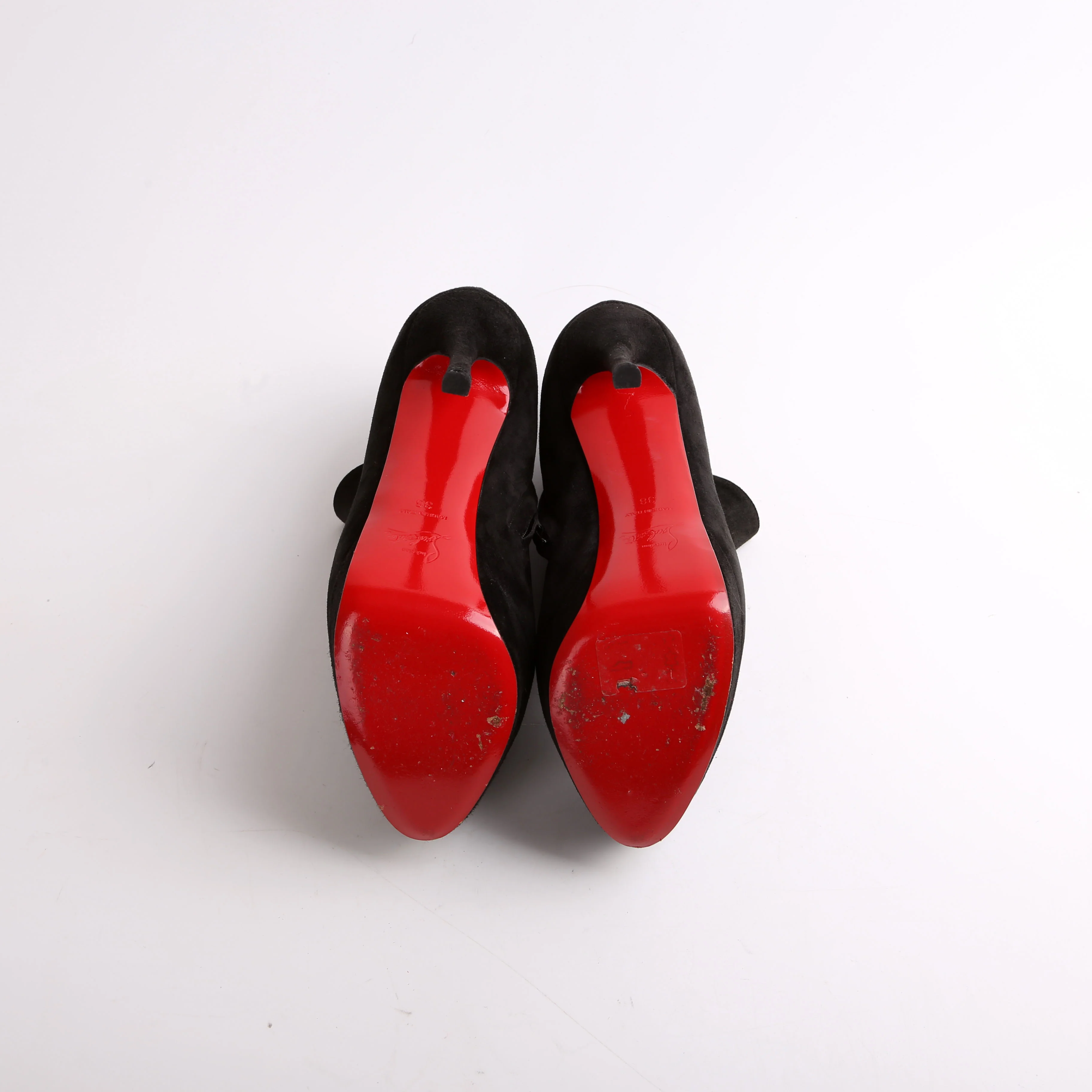 Suede Platform Booties Size 38 - Image 8