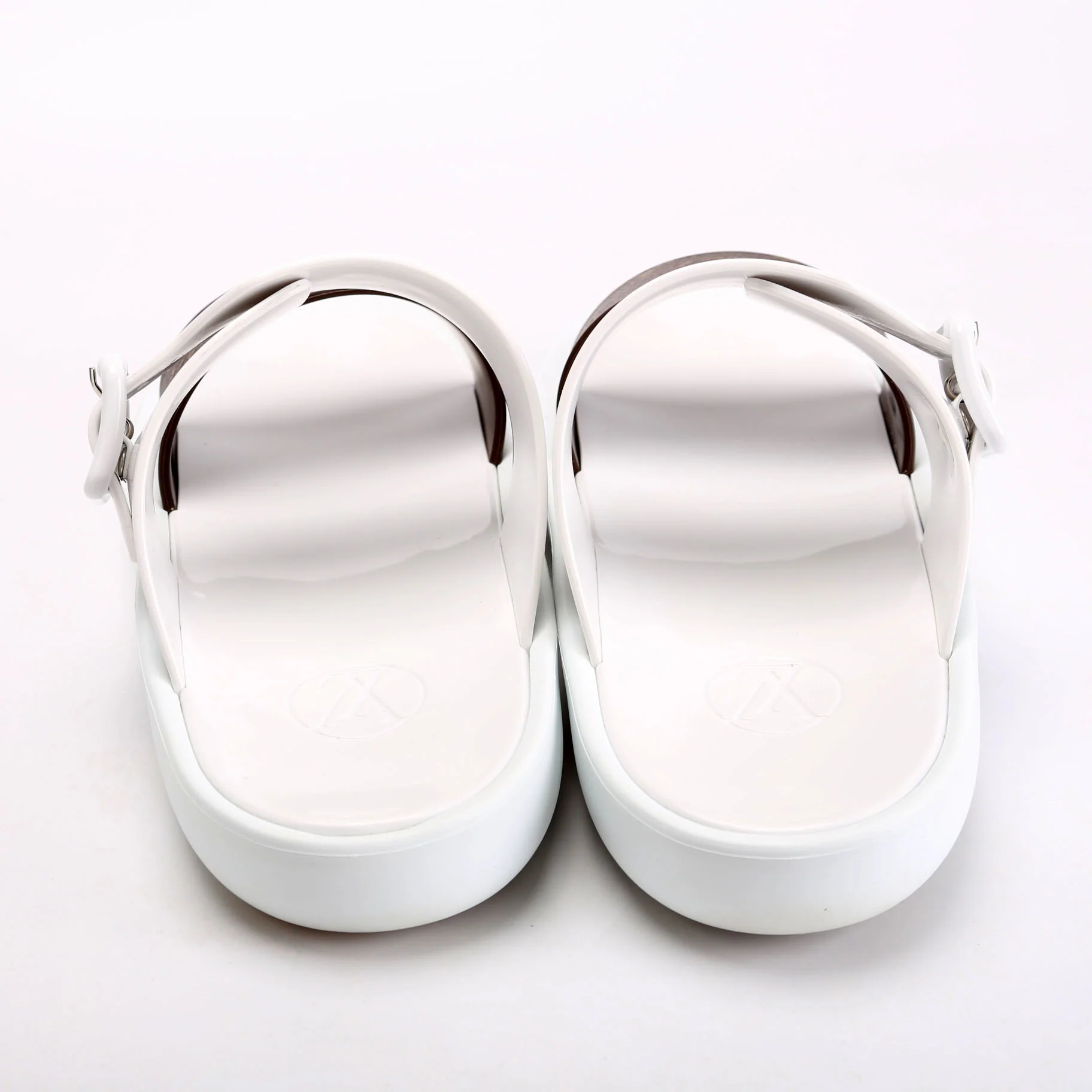 Sunbath Flat Mule Sandals Size 39 White - Image 4