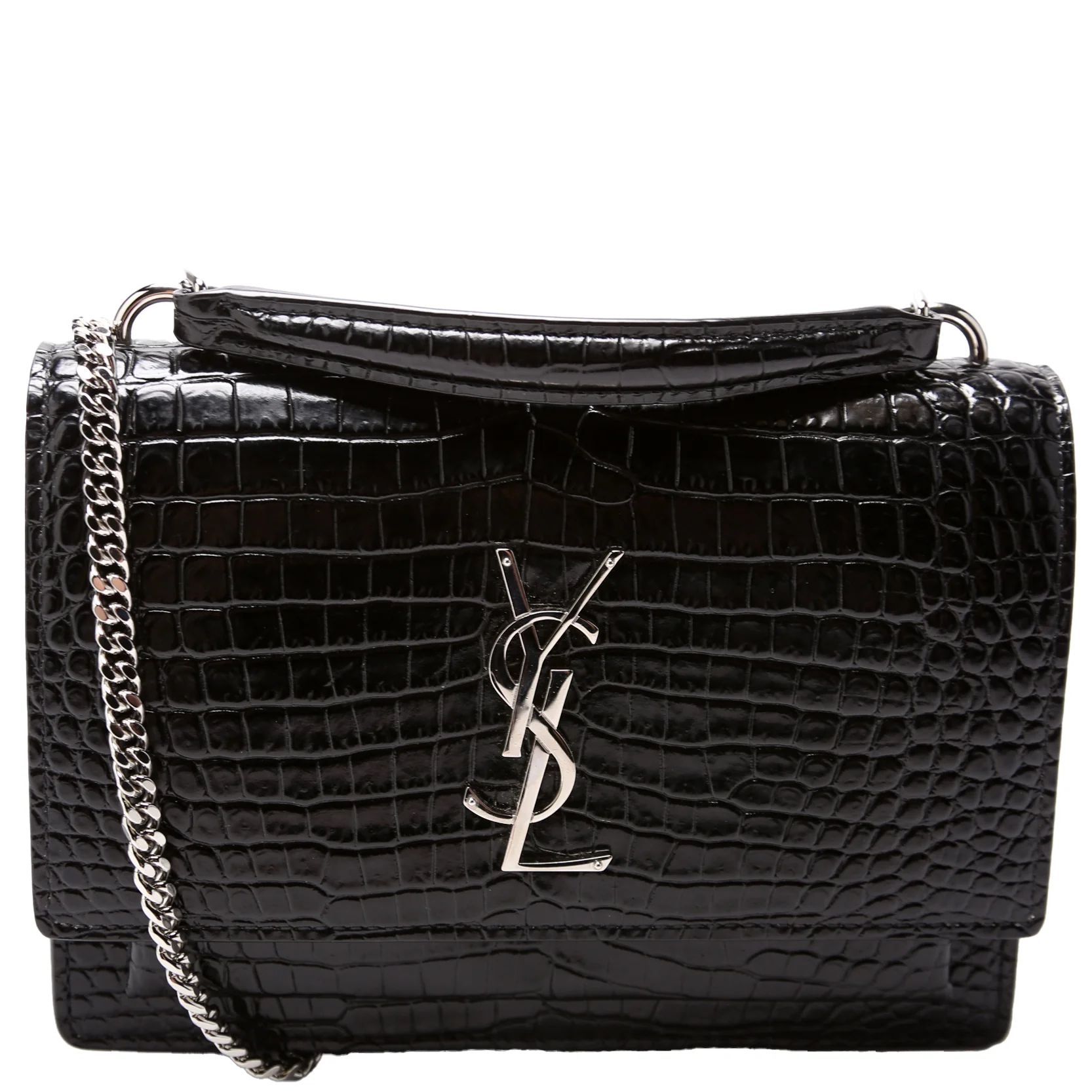 Sunset Croc Embossed Chain Wallet 33026