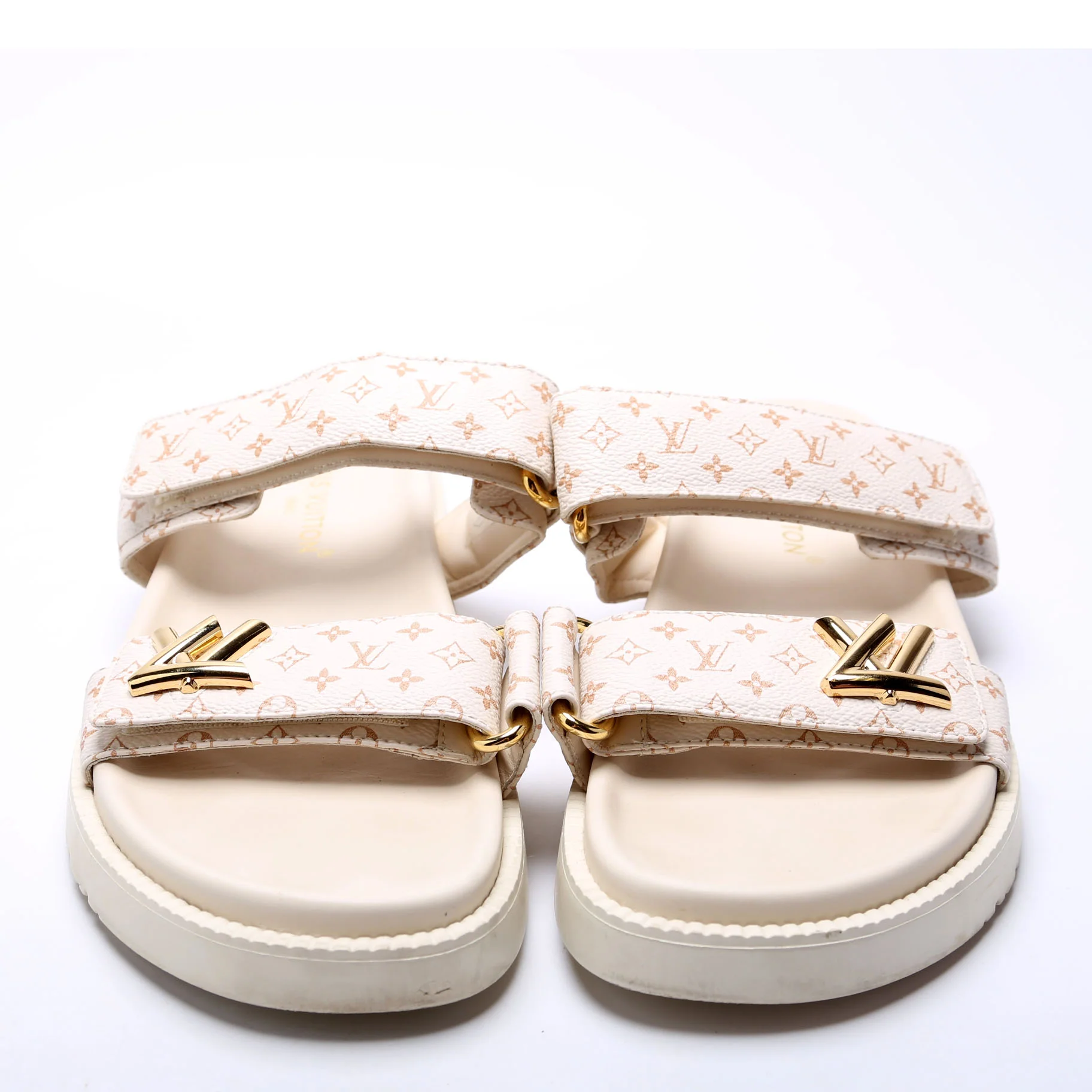 Sunset Flat Comfort Mule Size 41 Beige/Gold - Image 2