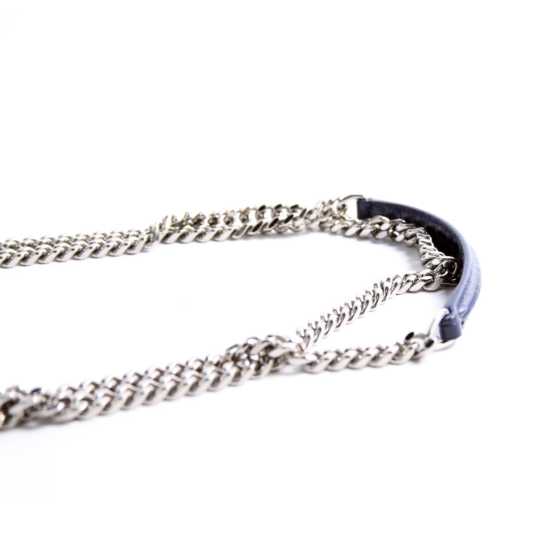 Sunset Medium Crocodile Embroidered Blue/Silver - Image 9