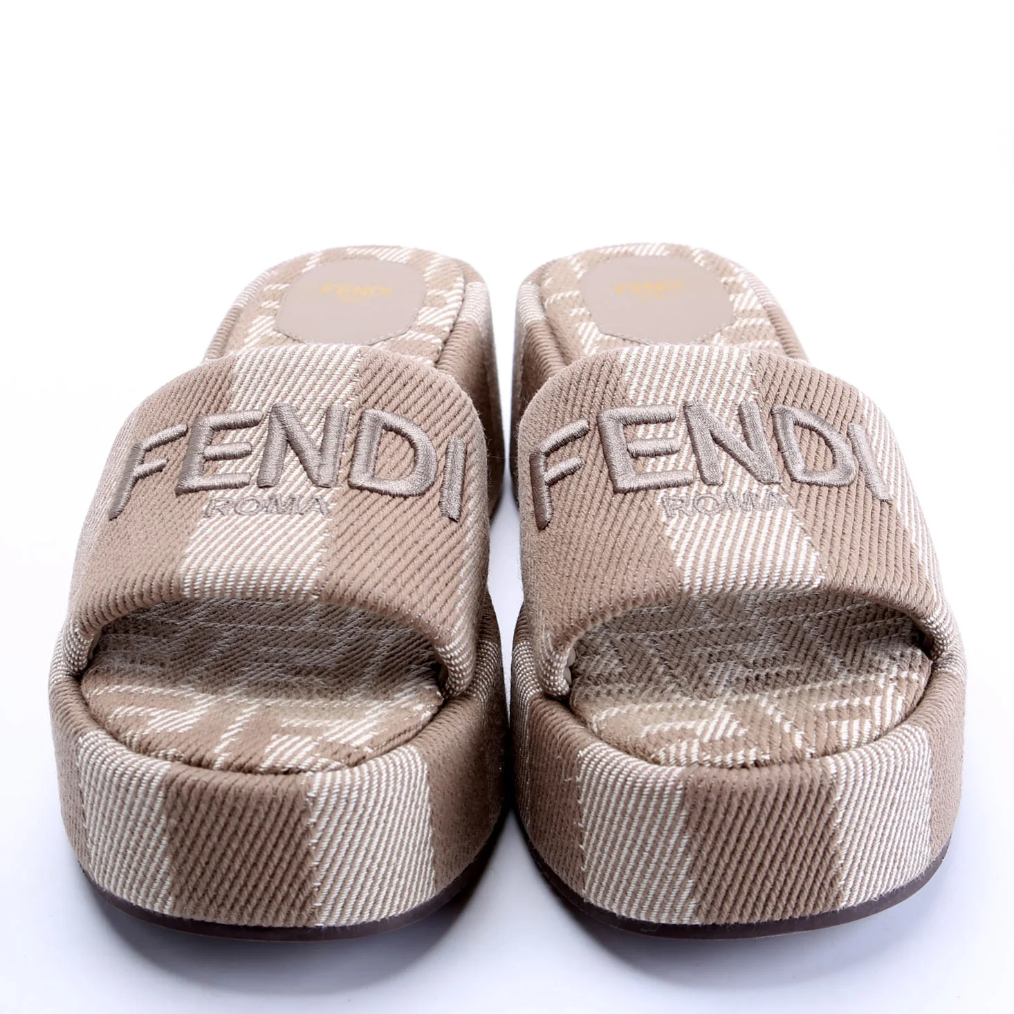 Sunshine Jacquard Logo Platform Slides Size 41 - Image 2
