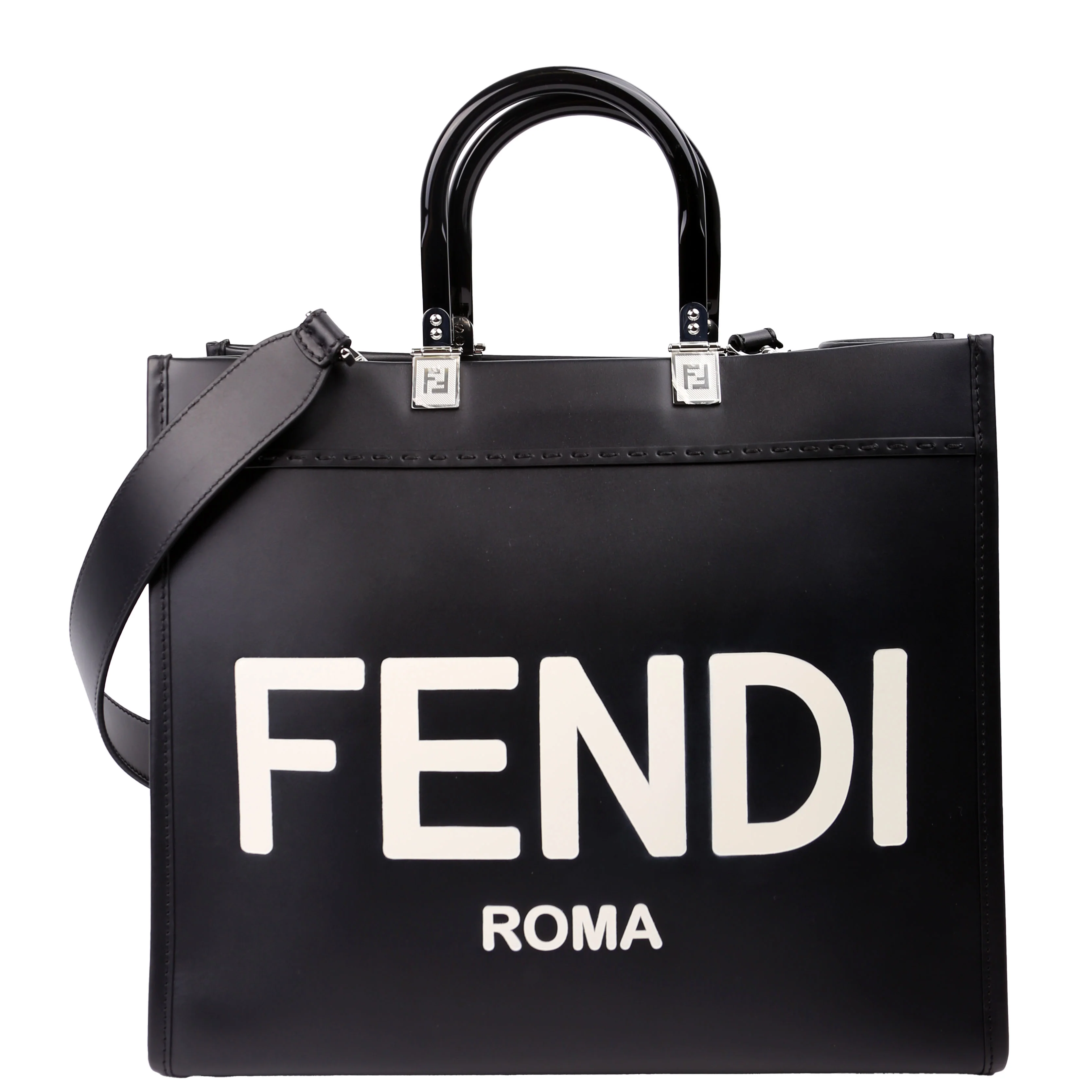 Sunshine Shopper Medium Leather Black