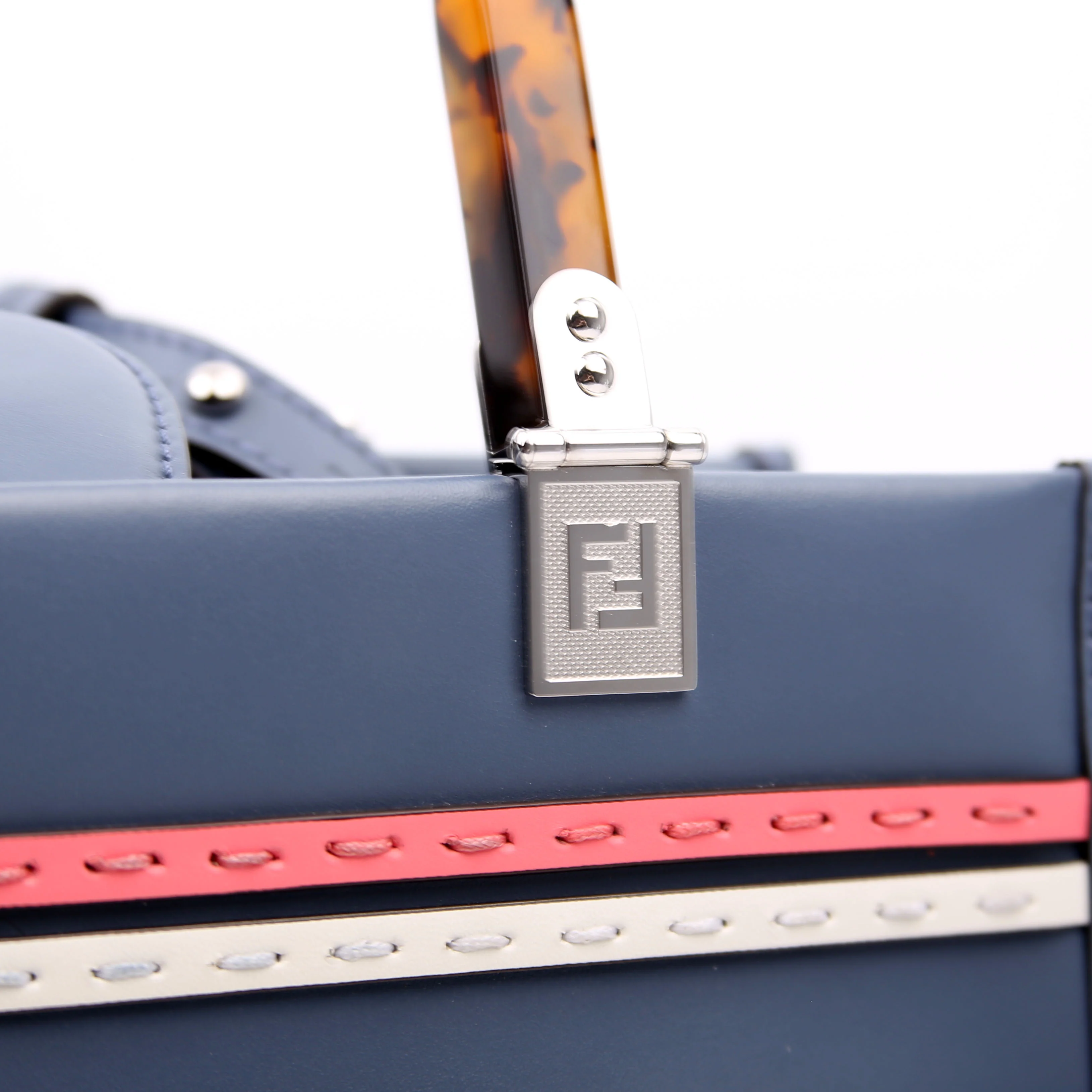 Sunshine Shopper Small Leather Tote Blue - Image 13
