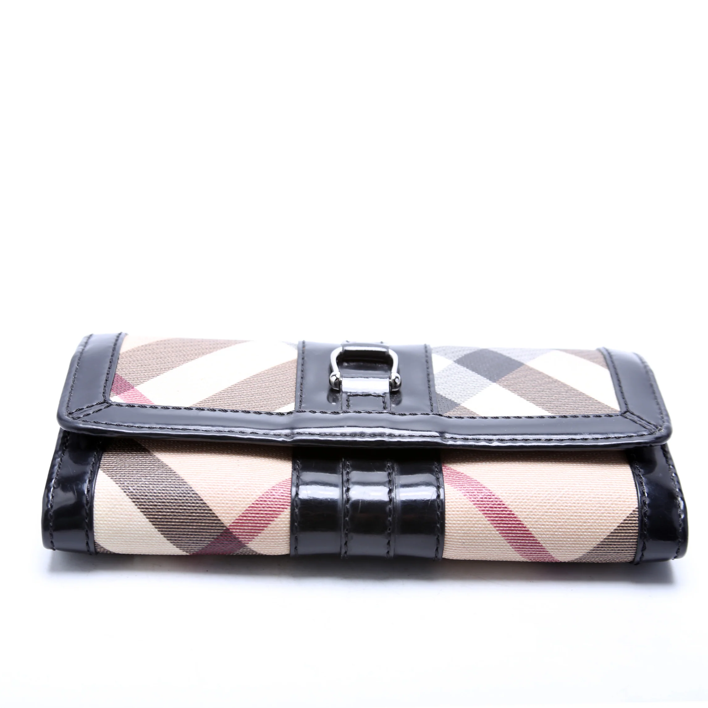 Supernova Check/Patent Leather Continental Wallet Black - Image 4