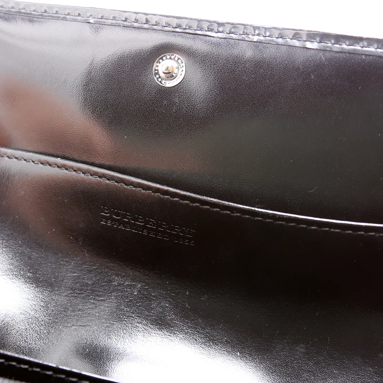 Supernova Check/Patent Leather Continental Wallet Black - Image 9