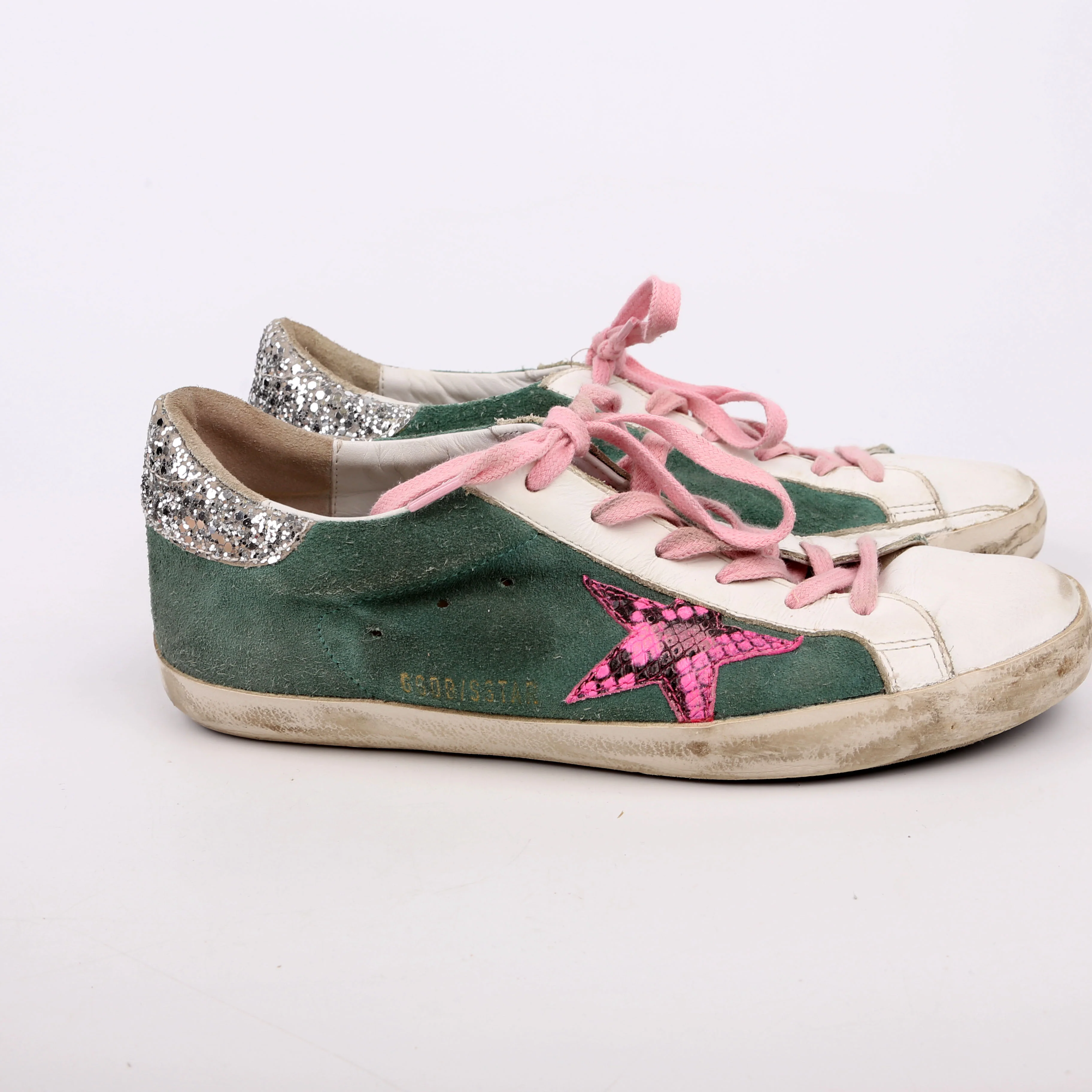 Superstar Classic Sneakers Size 39 Green/Pink - Image 5
