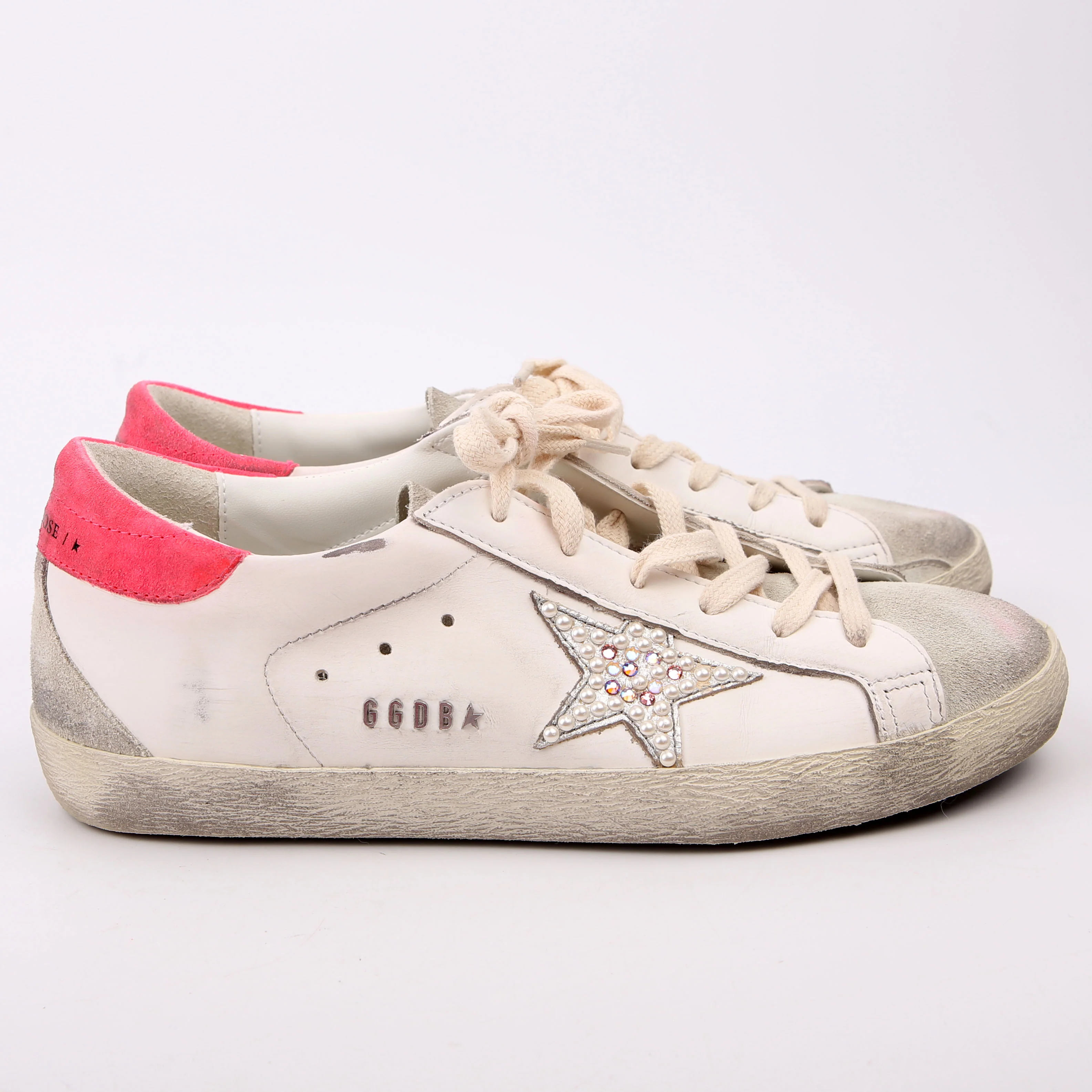 Superstar Classic Sneakers Size 40 White/Pink - Image 3