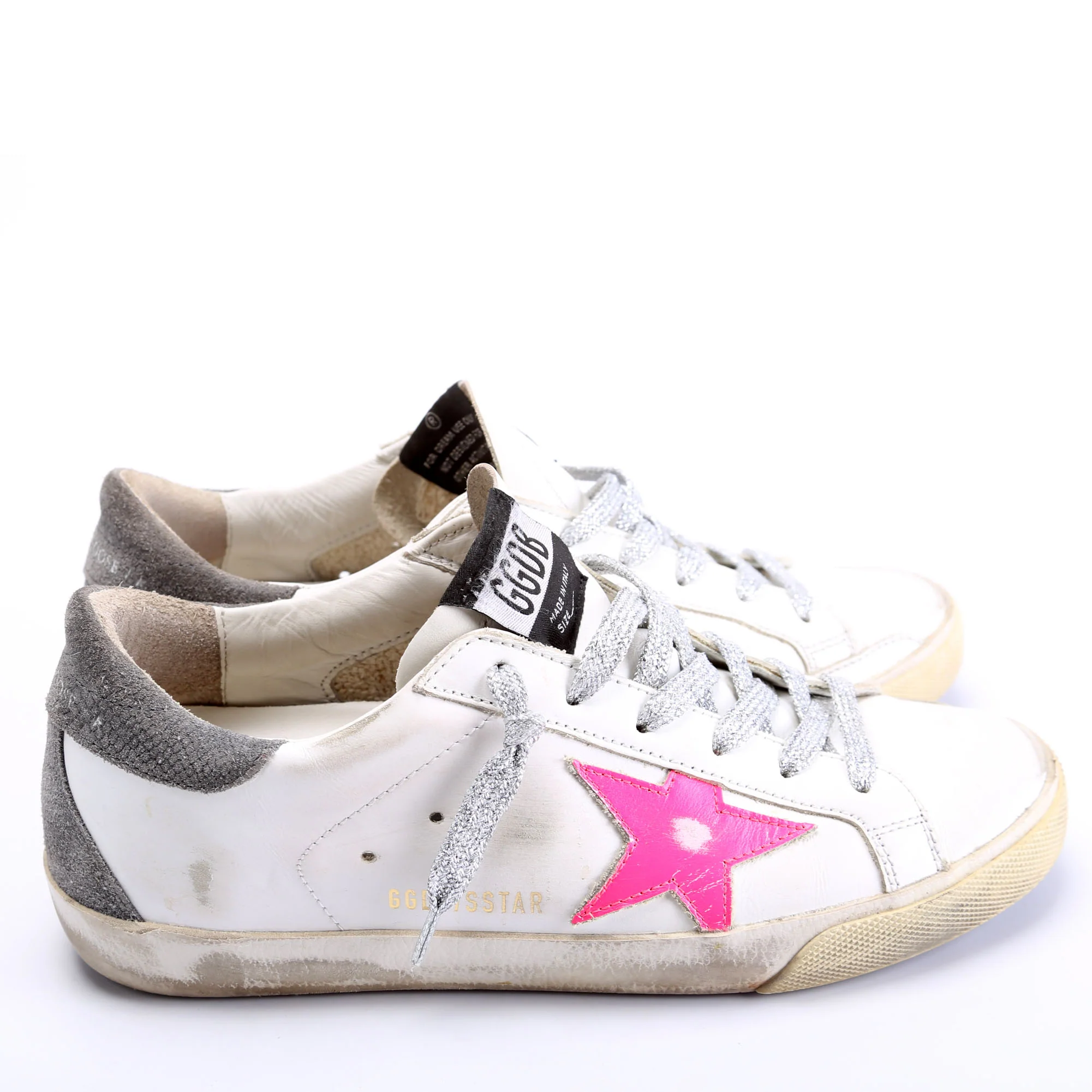 Superstar Sneakers Size 37 White/Pink - Image 3