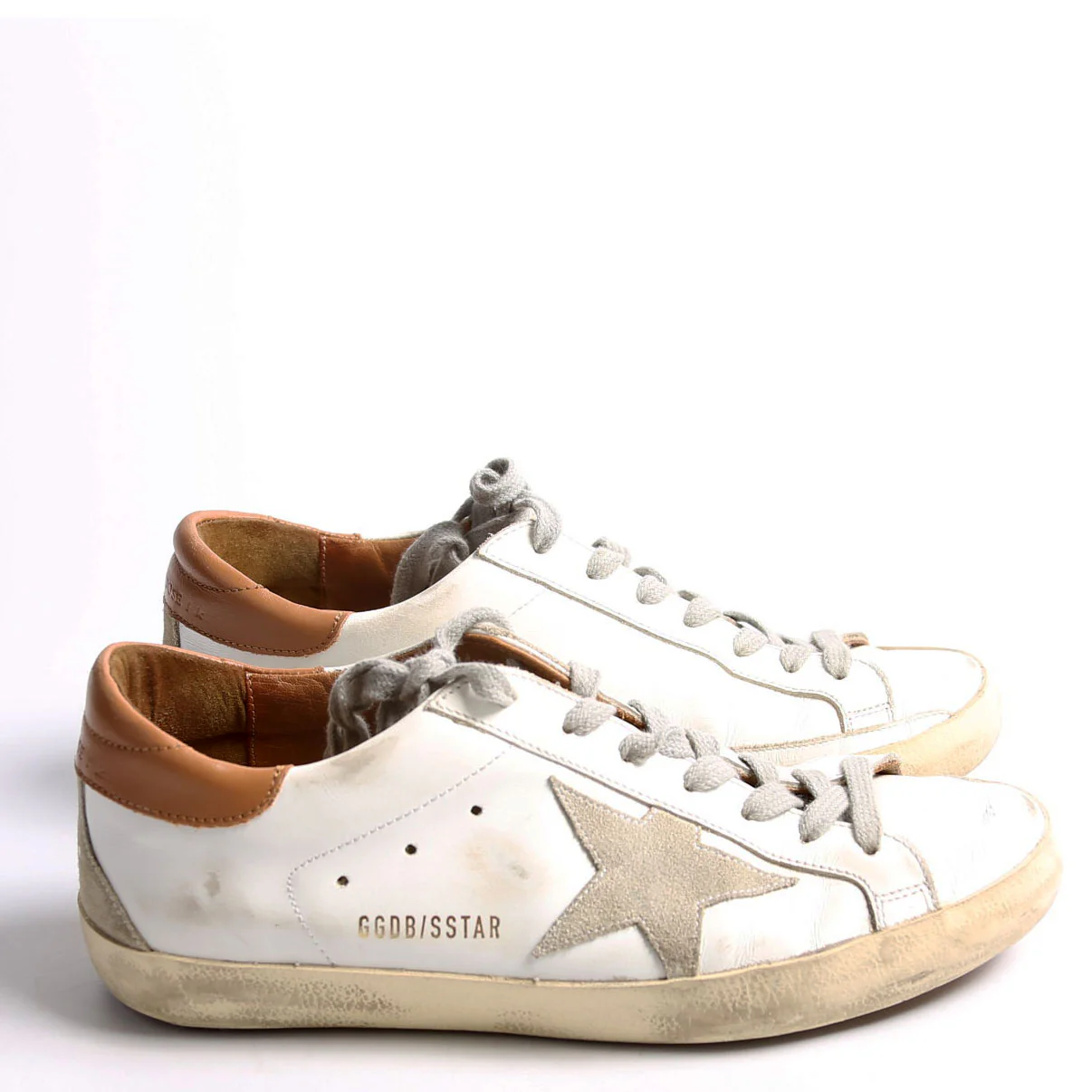 Superstar Sneakers Size 39 White/Brown - Image 4