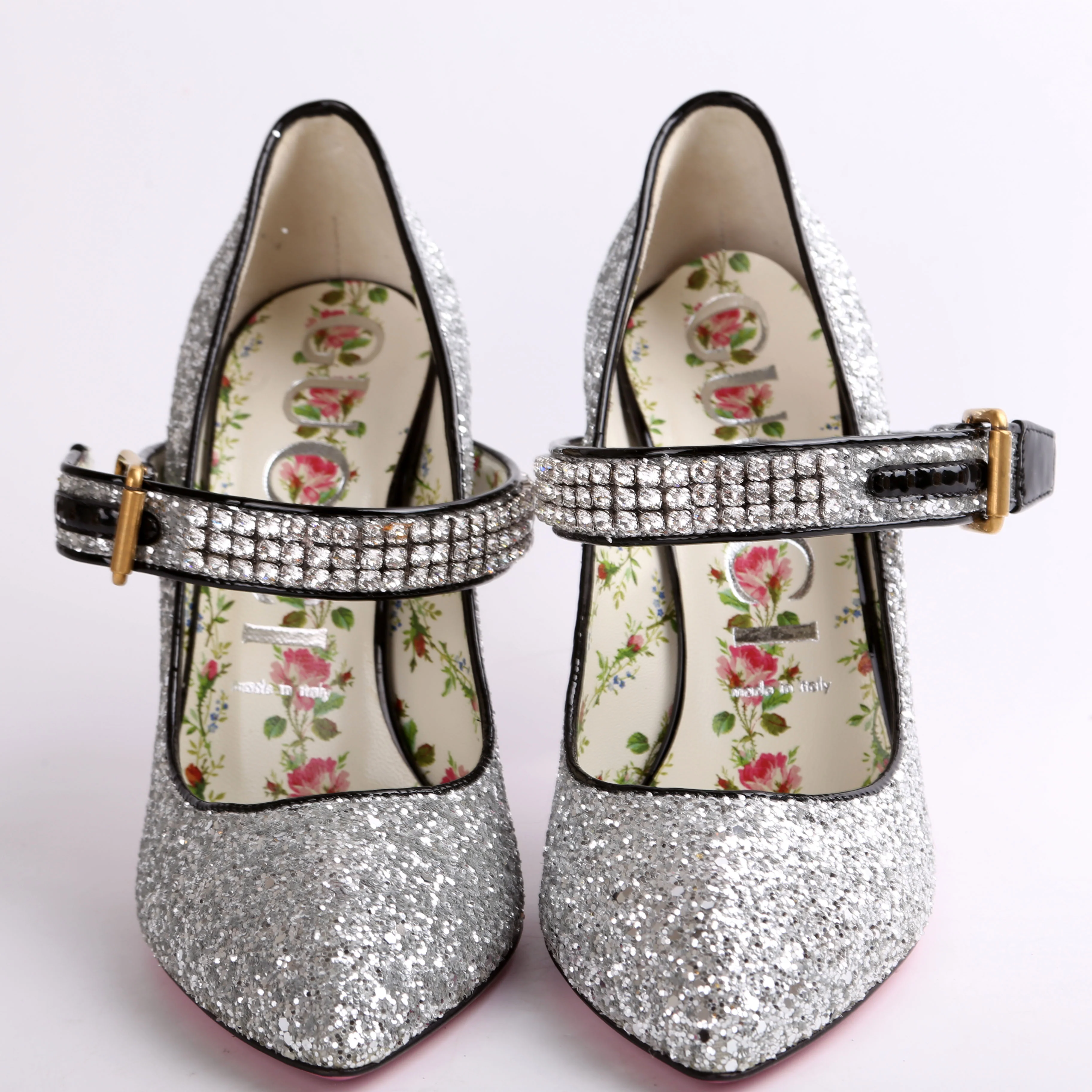 Sylvie Glitter Crystal Heels Size 39 - Image 2