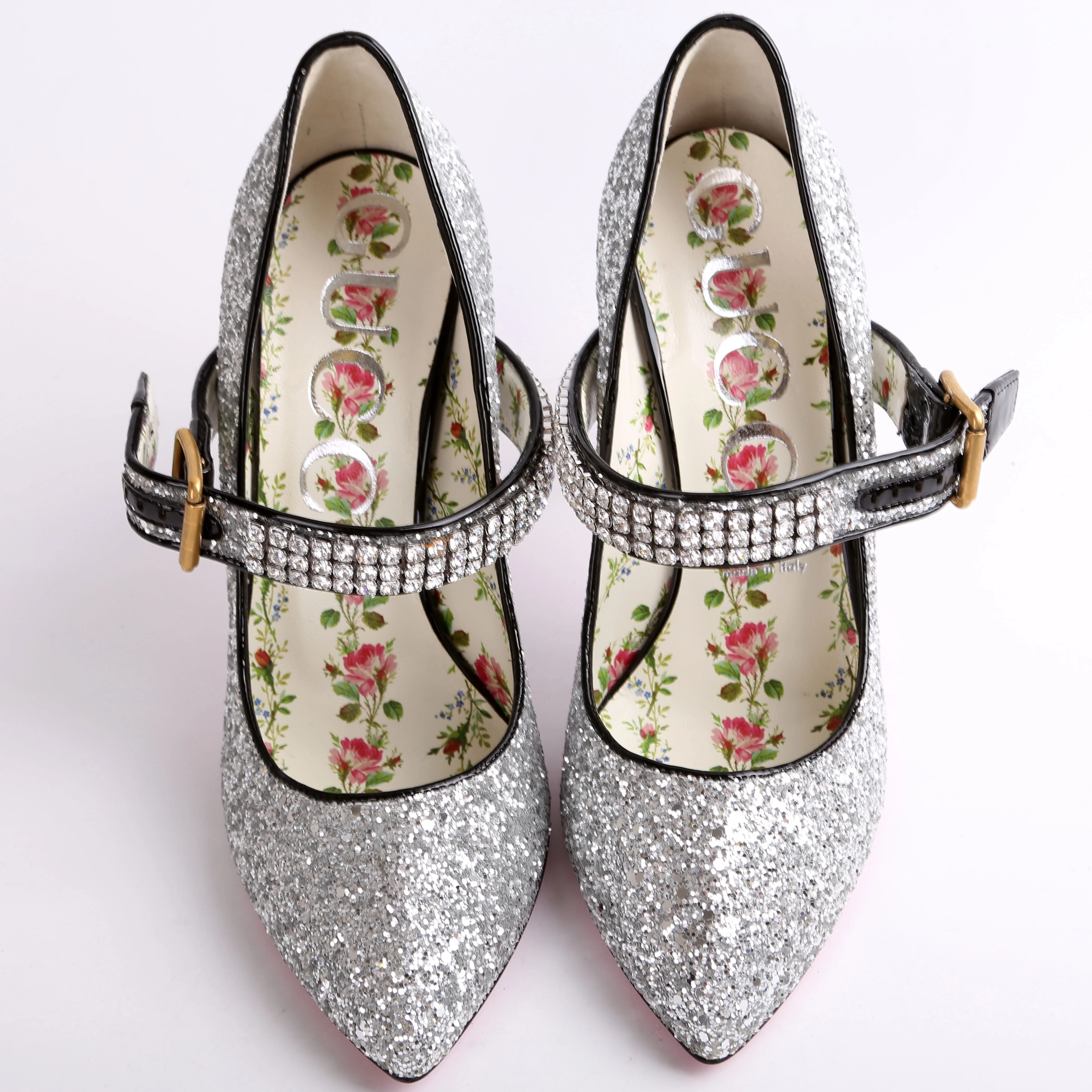 Sylvie Glitter Crystal Heels Size 39 - Image 3