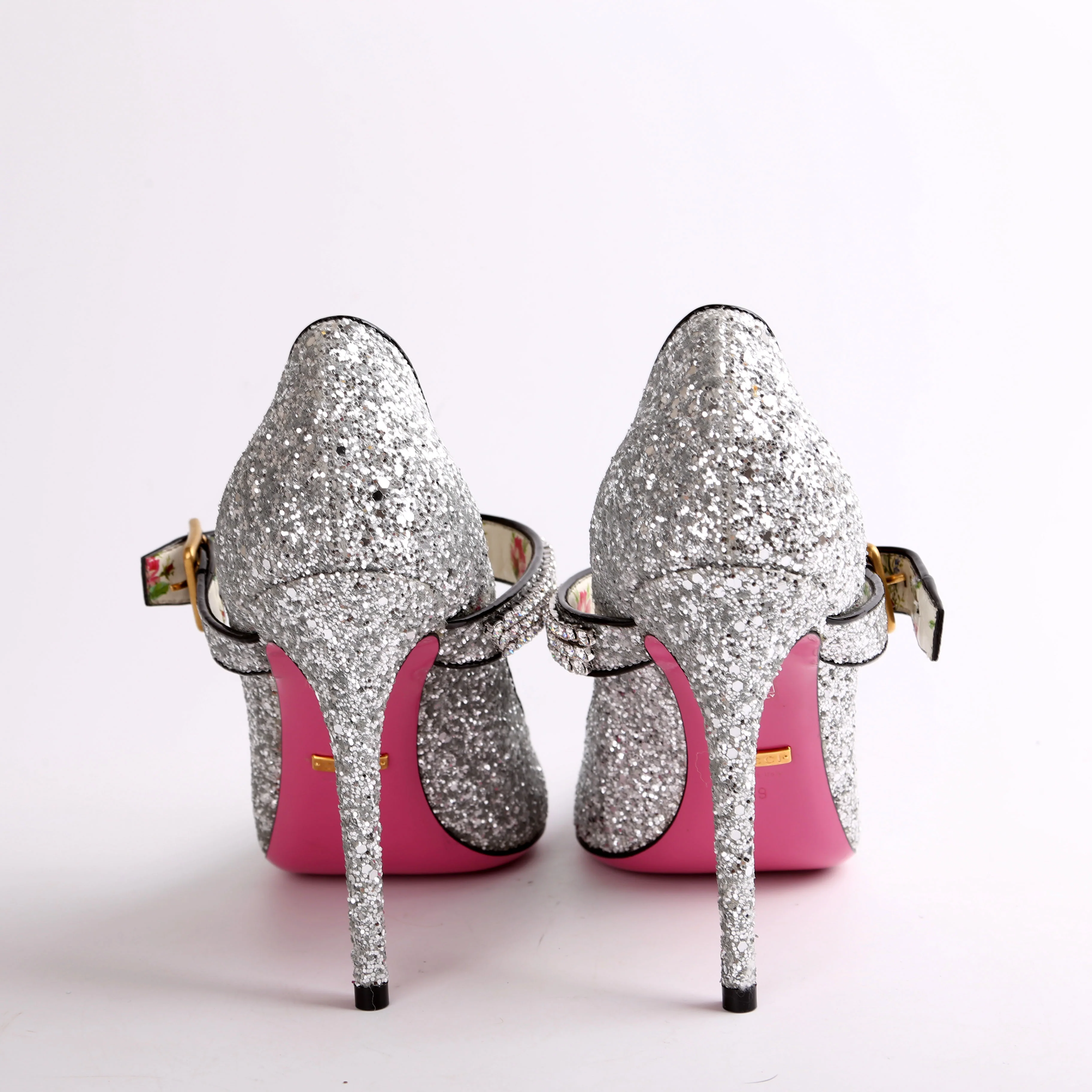 Sylvie Glitter Crystal Heels Size 39 - Image 6