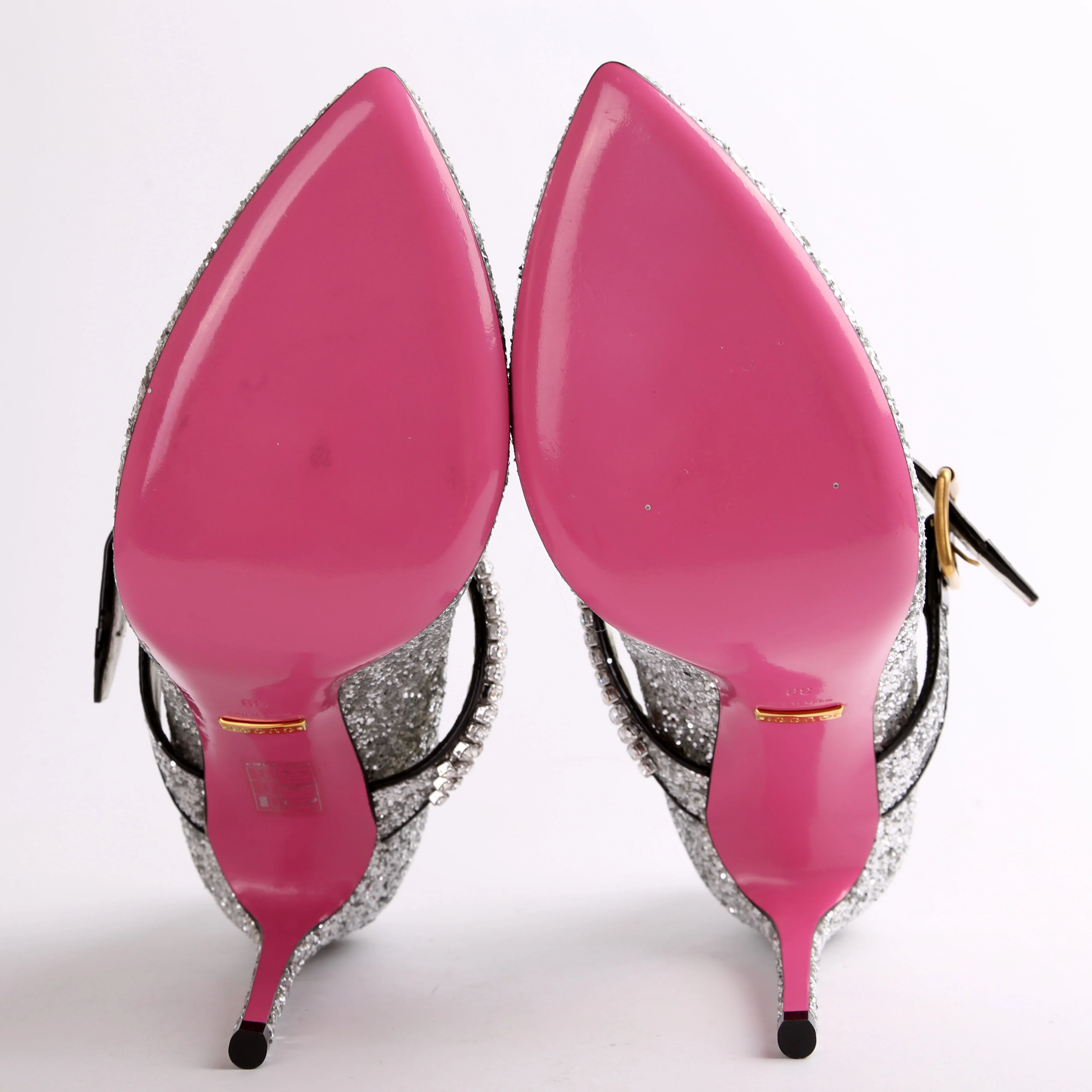 Sylvie Glitter Crystal Heels Size 39 - Image 7