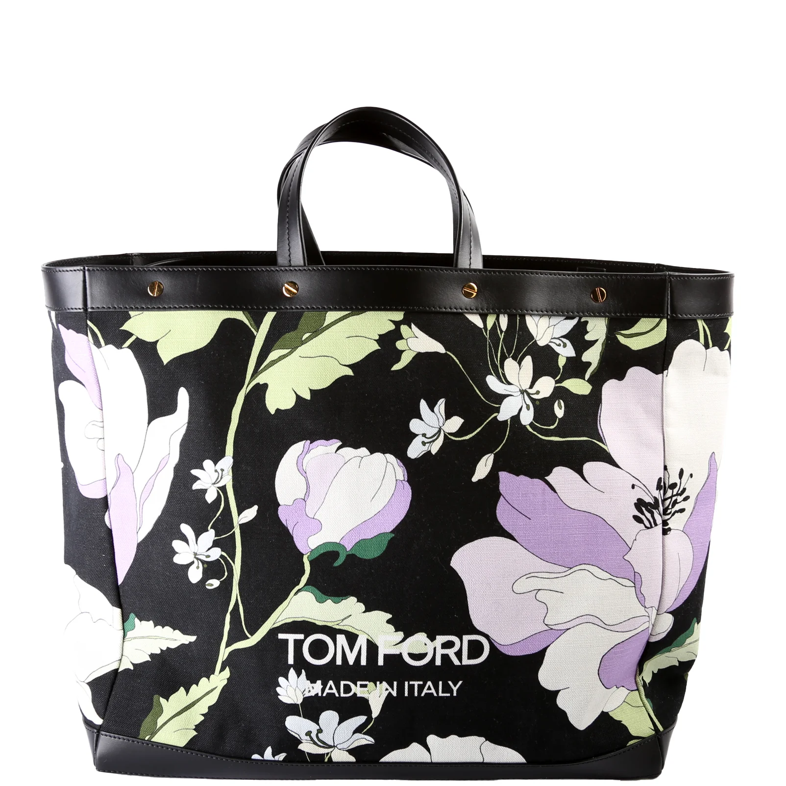 T-Screw Floral Canvas Shopping Tote