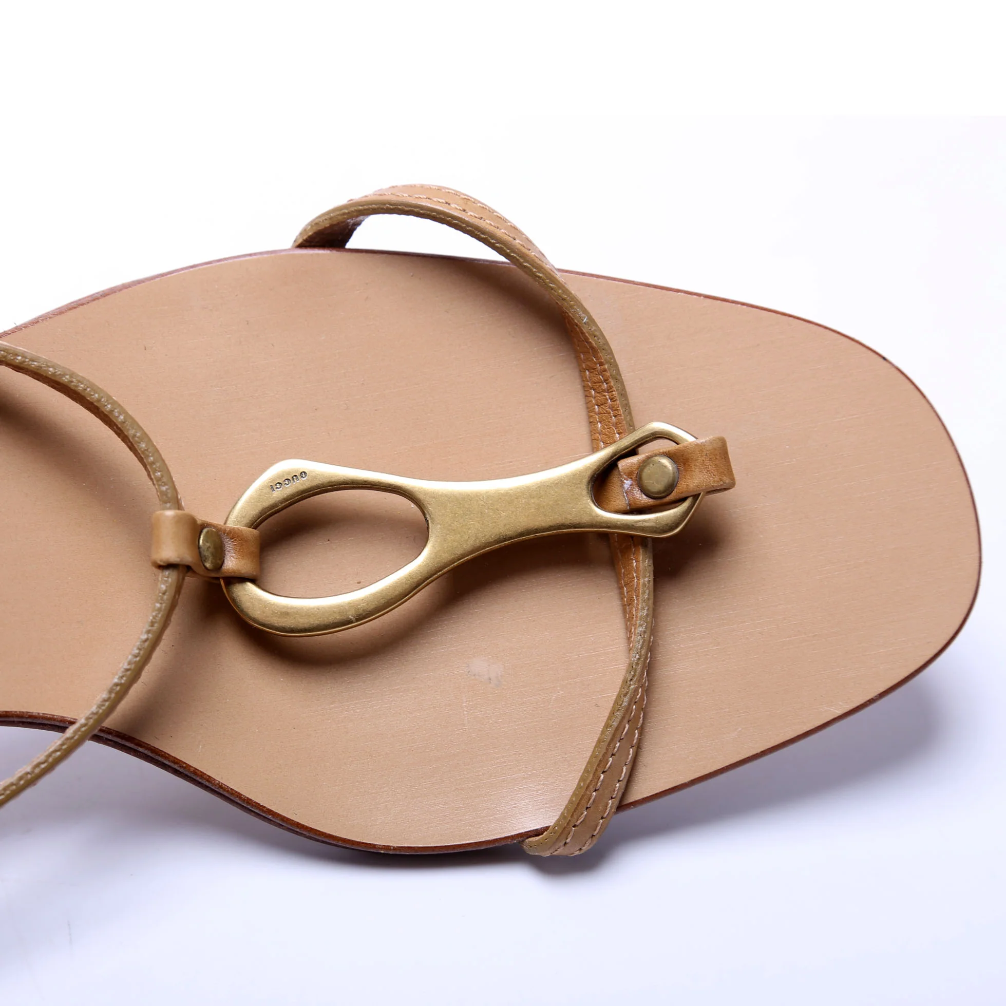T Strap Kitten Heels Size 39 Brown - Image 6