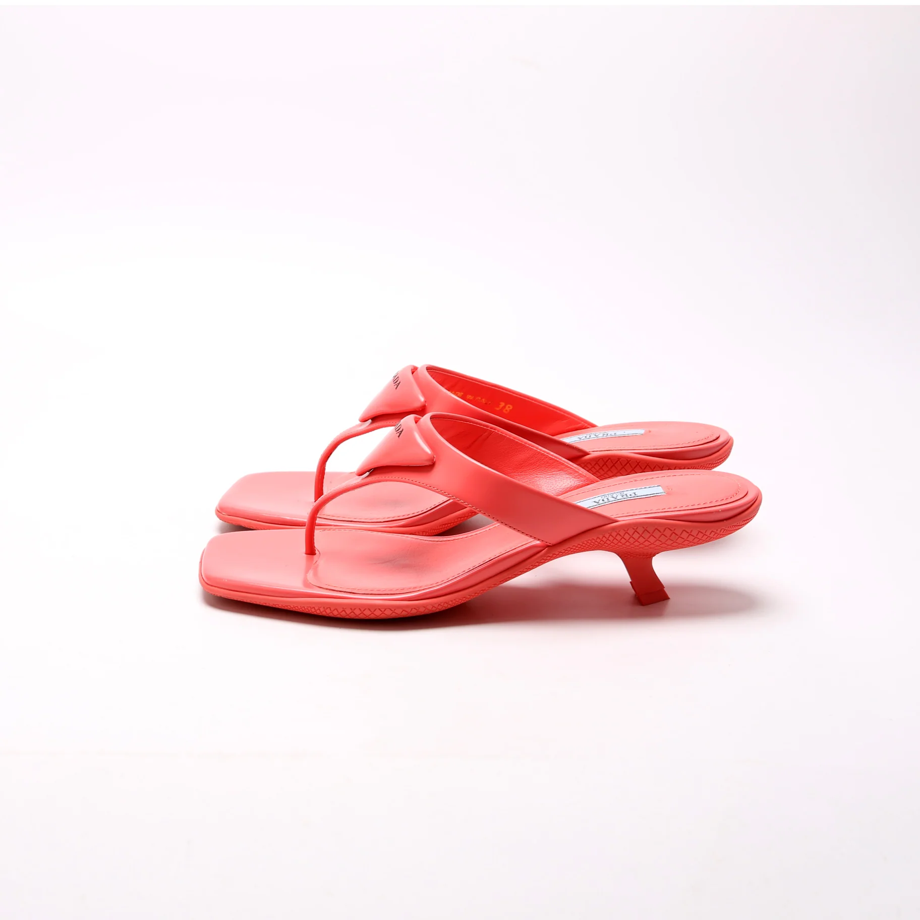 T-Strap Logo Kitten Sandals Size 38 - Image 3