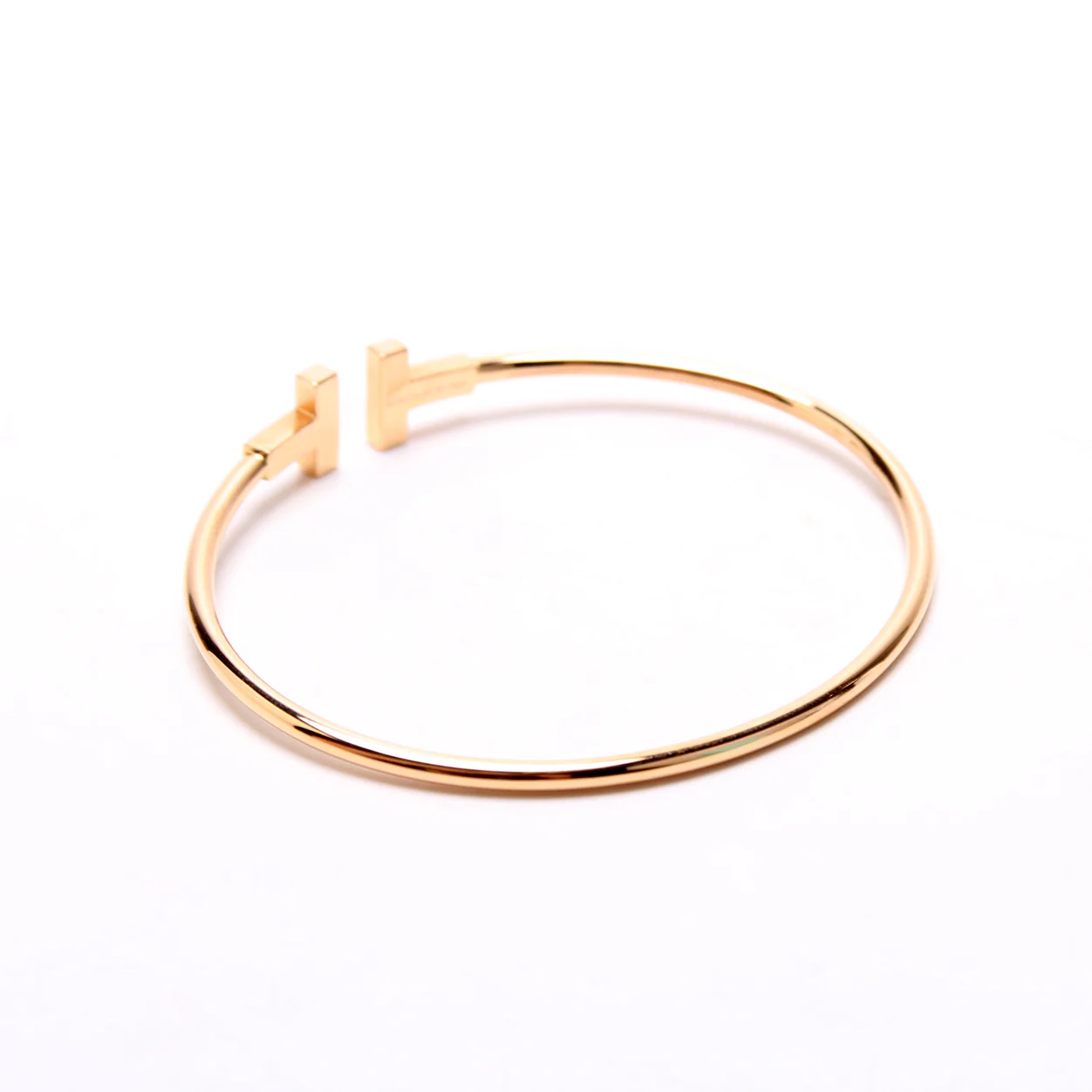 T Wire 18K Rose Gold Bracelet Size XL - Image 3