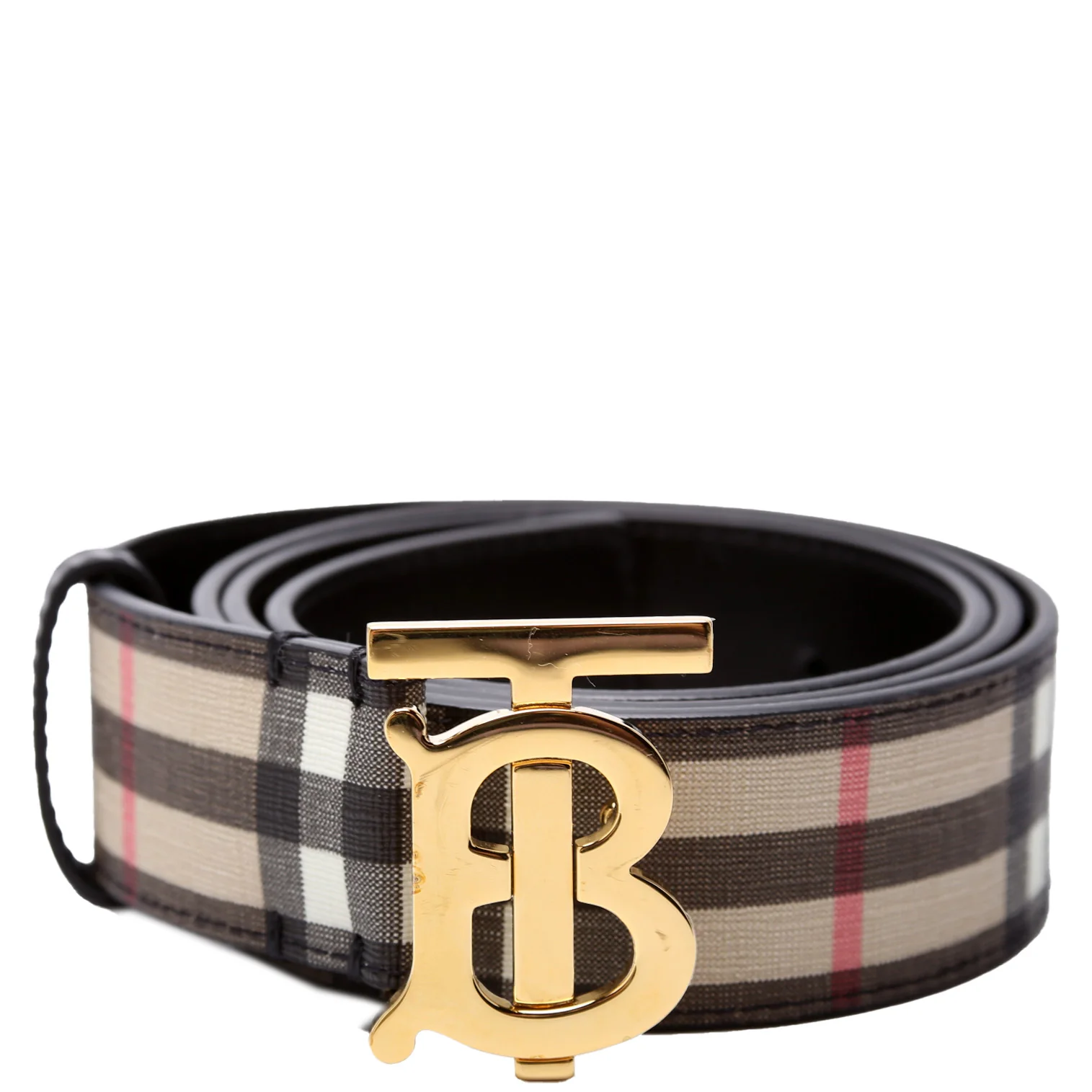 TB Buckle Vintage Check Belt Size Medium