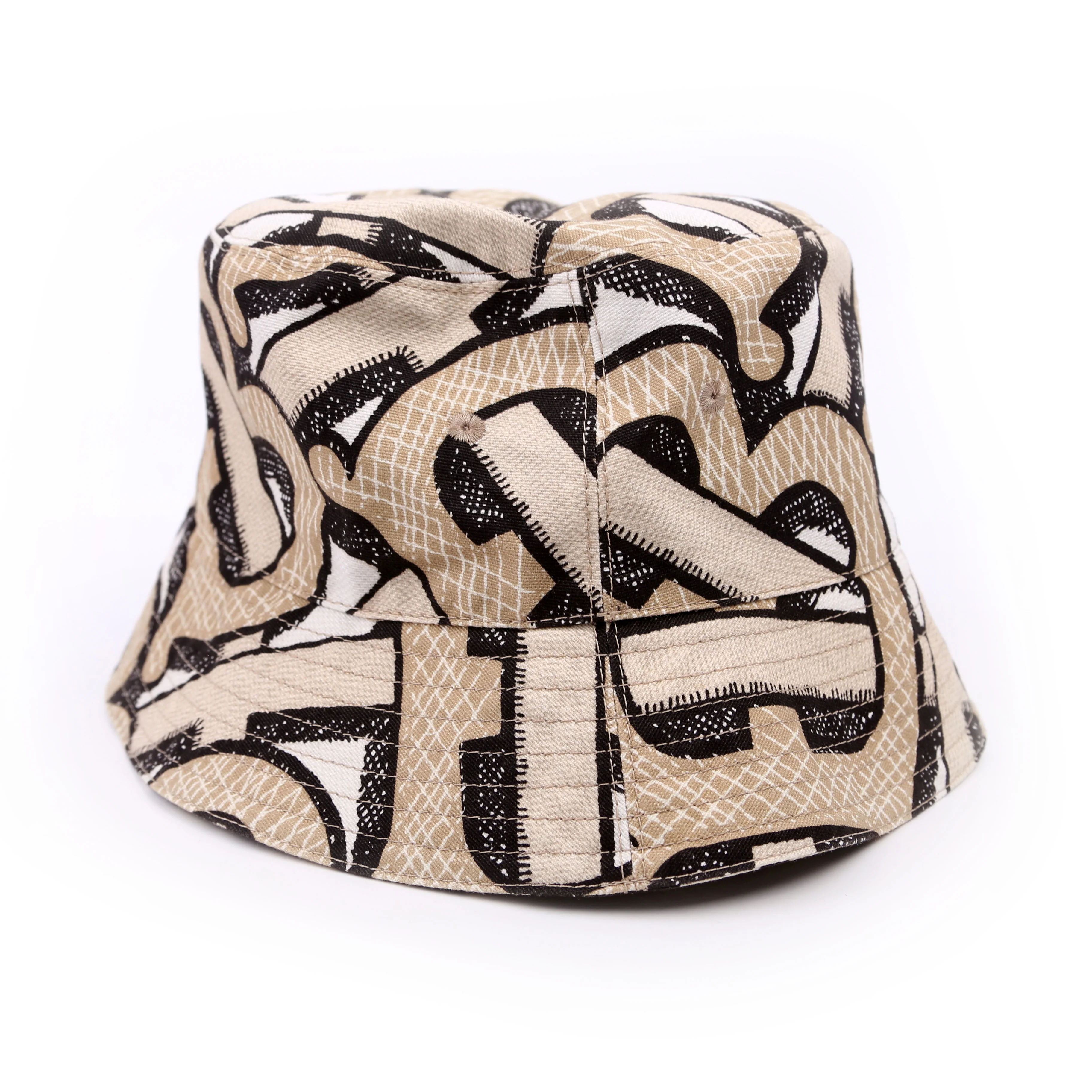 TB Logo Bucket Hat Size Medium 57 Beige/Black - Image 4