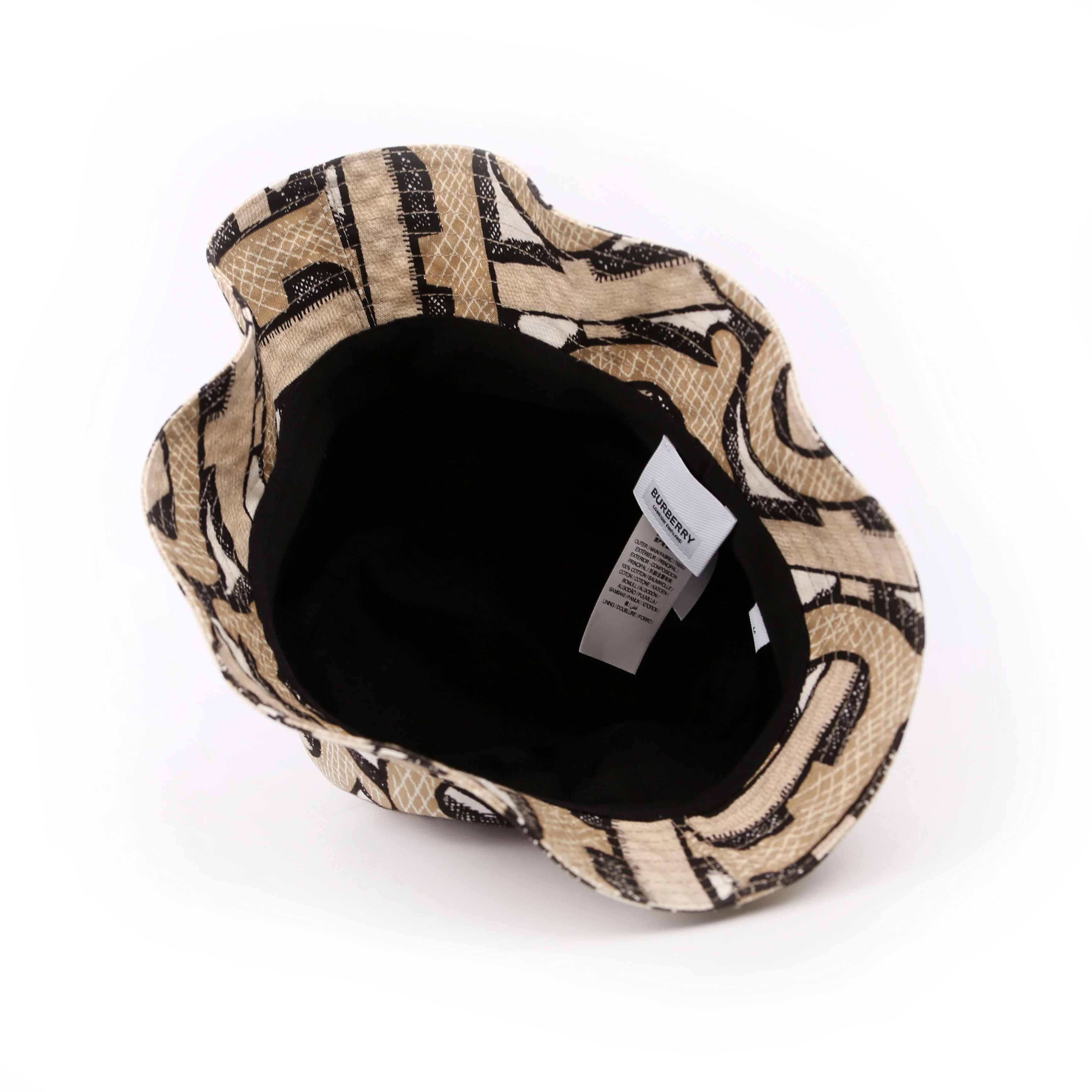 TB Logo Bucket Hat Size Medium 57 Beige/Black - Image 5