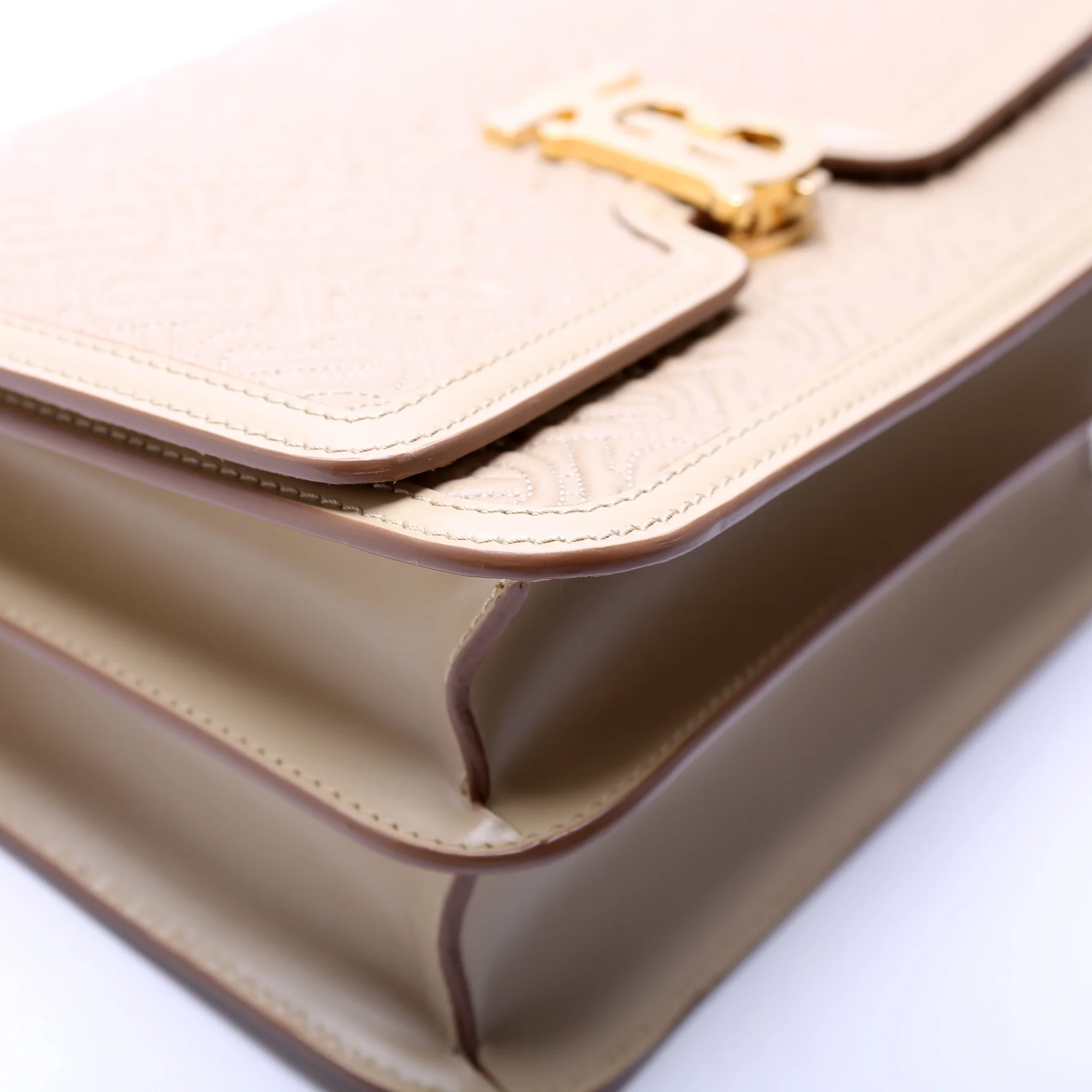 TB Monogram Shoulder Bag Medium Beige - Image 5