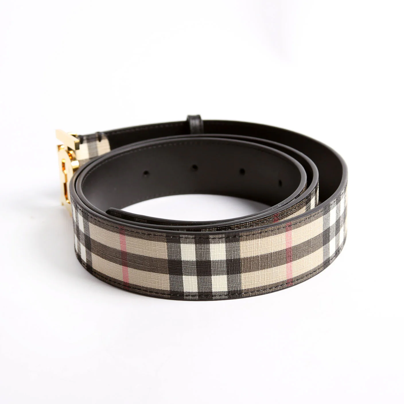 TB Nova Check Belt Size Large Brown - Image 2