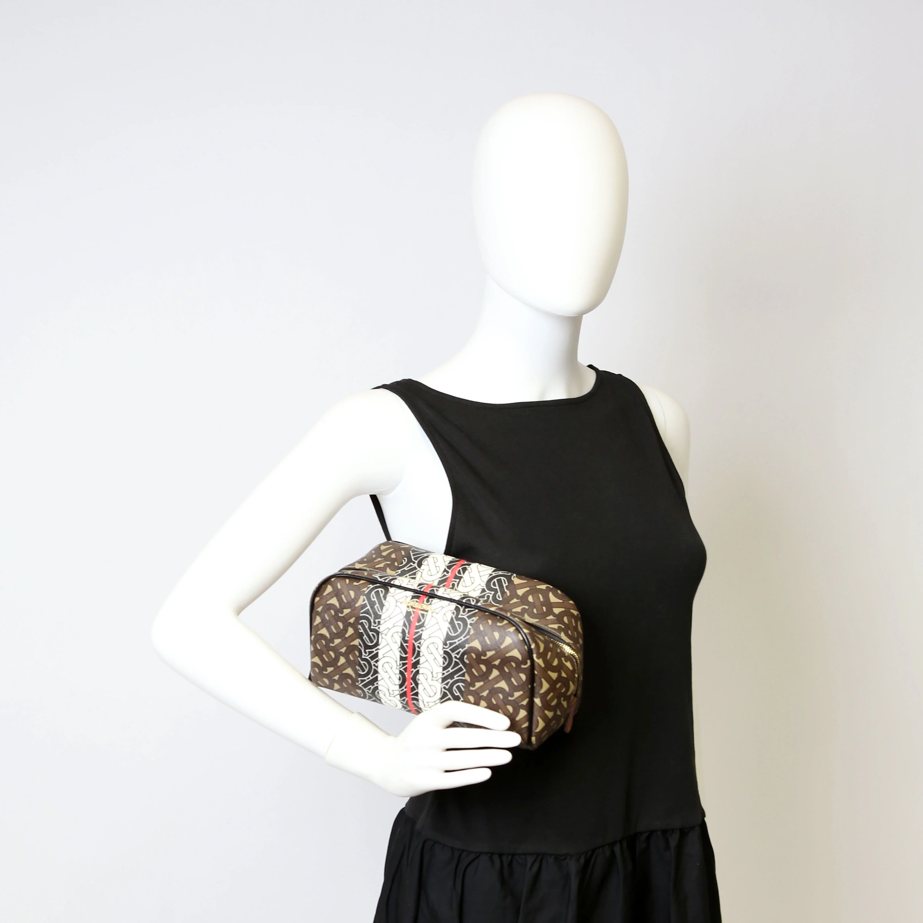 TB Stripe Travel Pouch Brown - Image 13