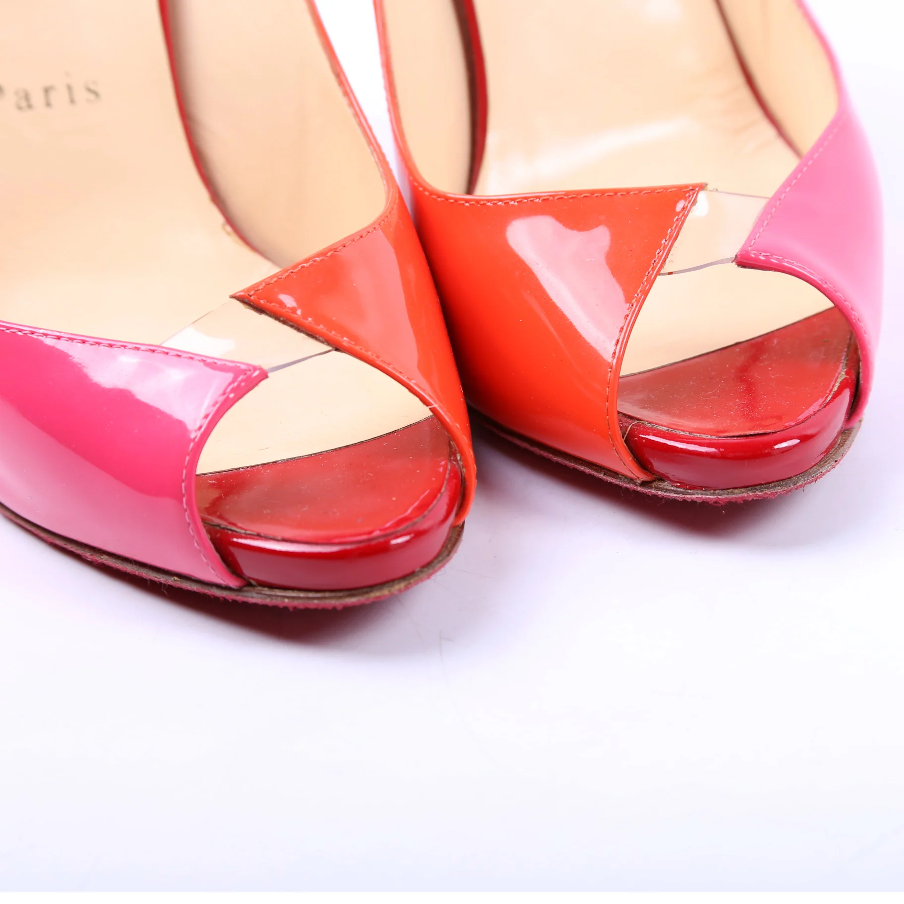 Technicatina 120 Patent/PVC Open Toe Pumps Size 39.5 - Image 10