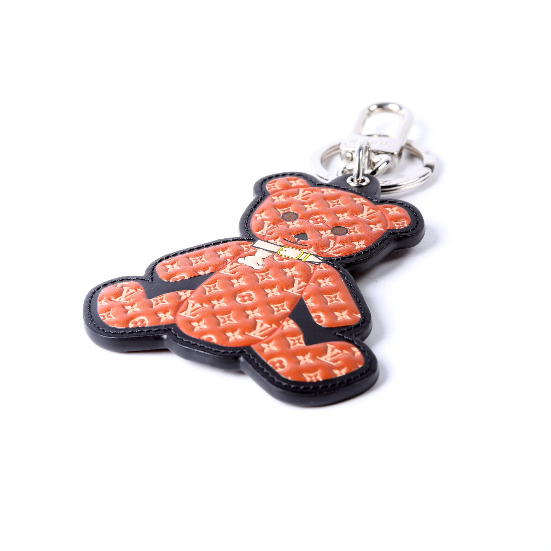 Teddy Bear Key Ring Bag Charm Brown/Black - Image 2