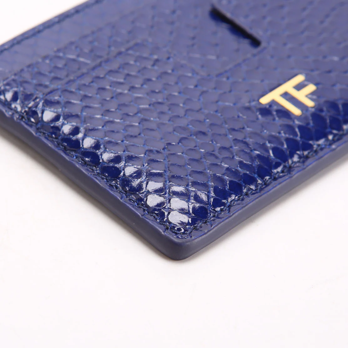 TF Logo Python Embossed Card Holder Blue - Image 5