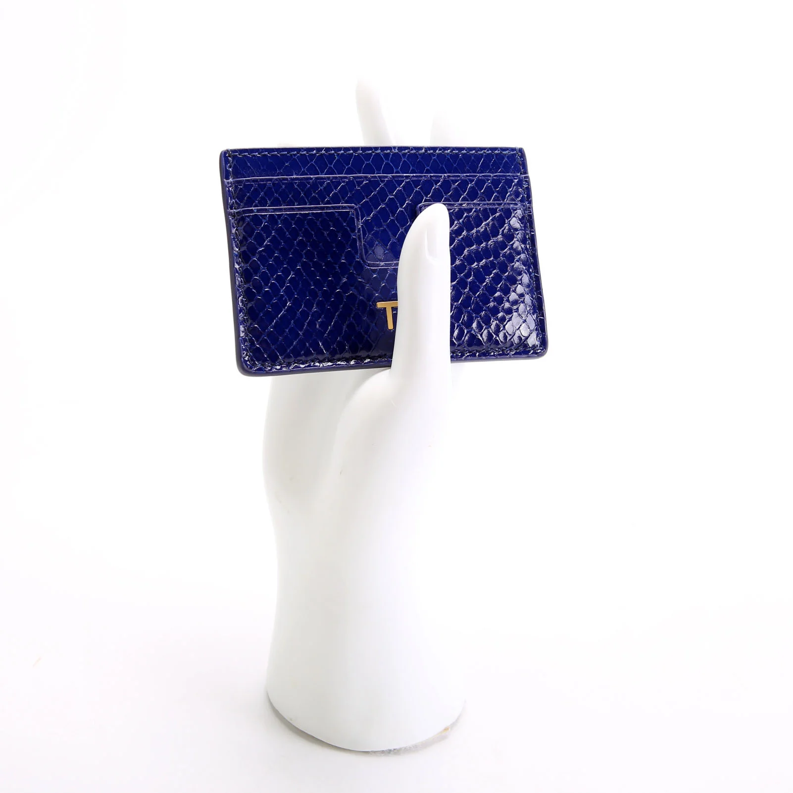 TF Logo Python Embossed Card Holder Blue - Image 8