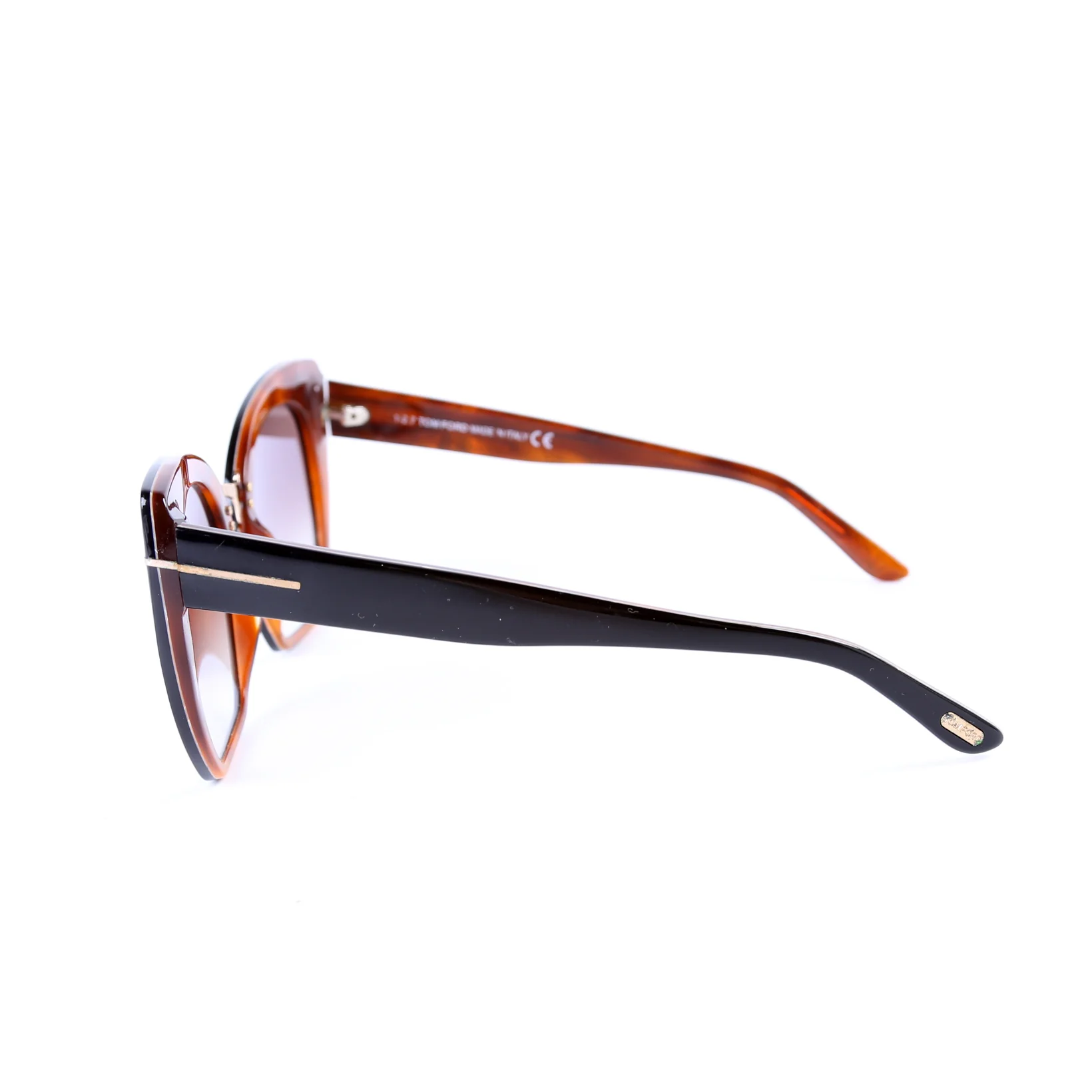 TF553 Samantha Cat Eye Sunglasses Black/Brown - Image 2