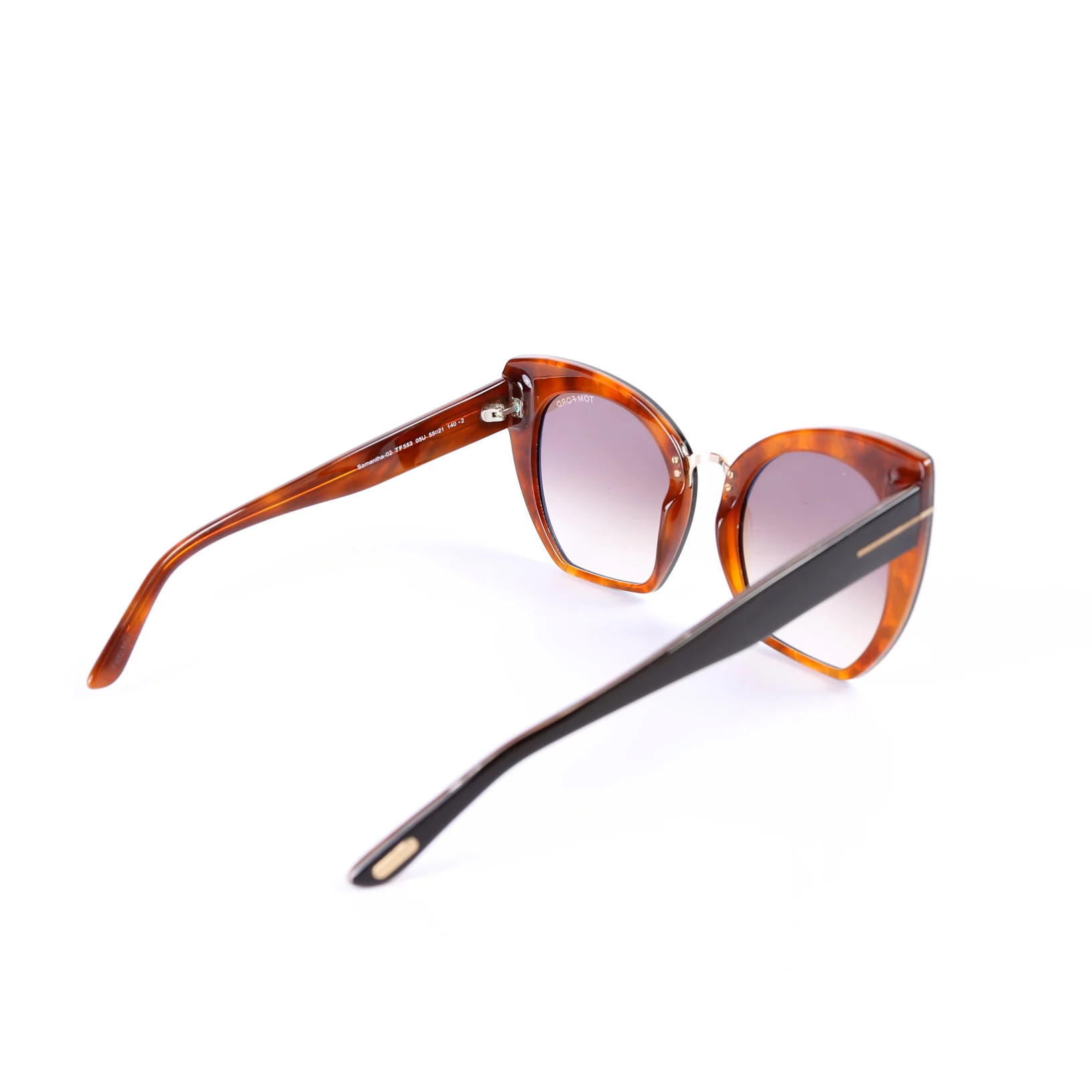 TF553 Samantha Cat Eye Sunglasses Black/Brown - Image 4