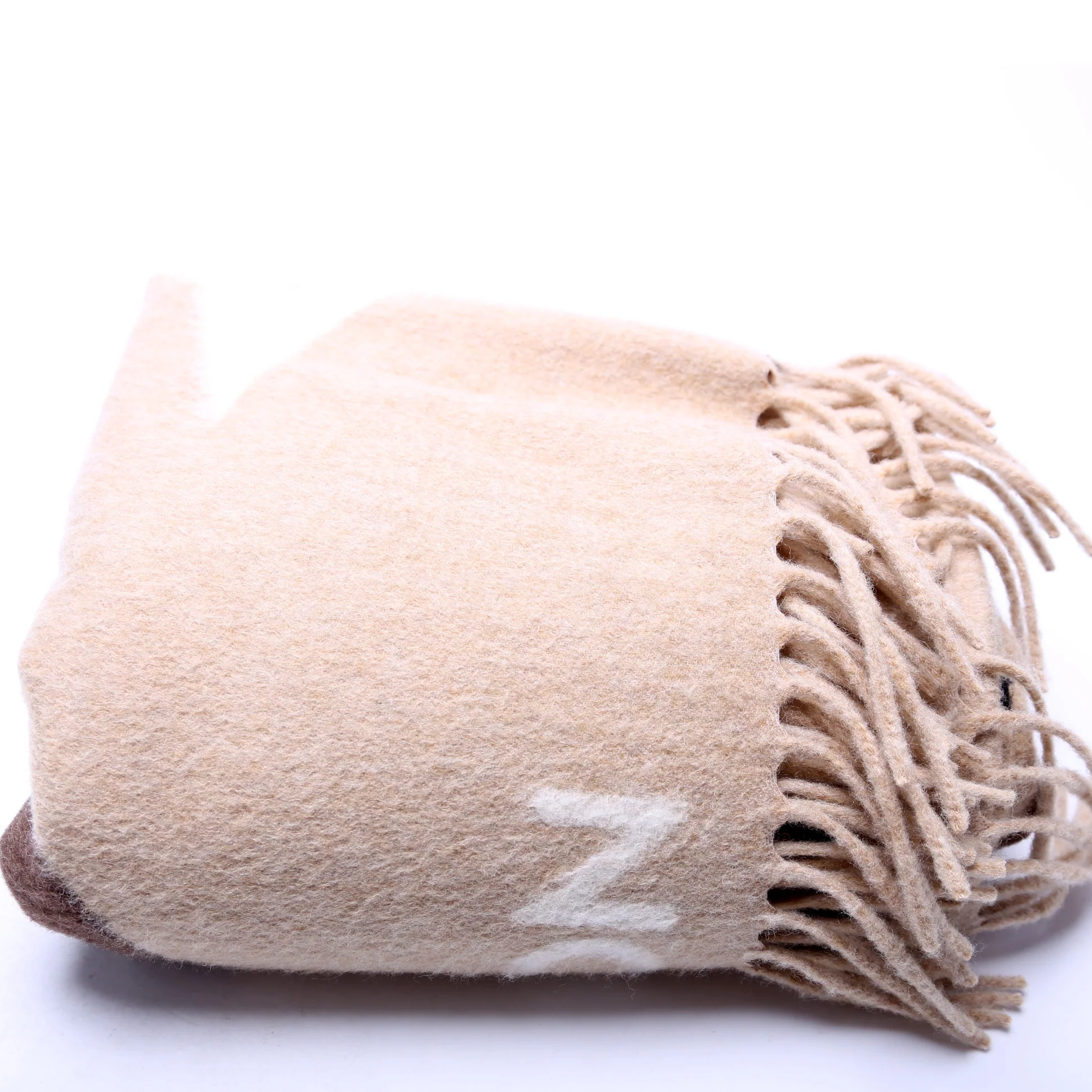 The Ultimate Scarf Cashmere/Wool Scarf Beige - Image 4