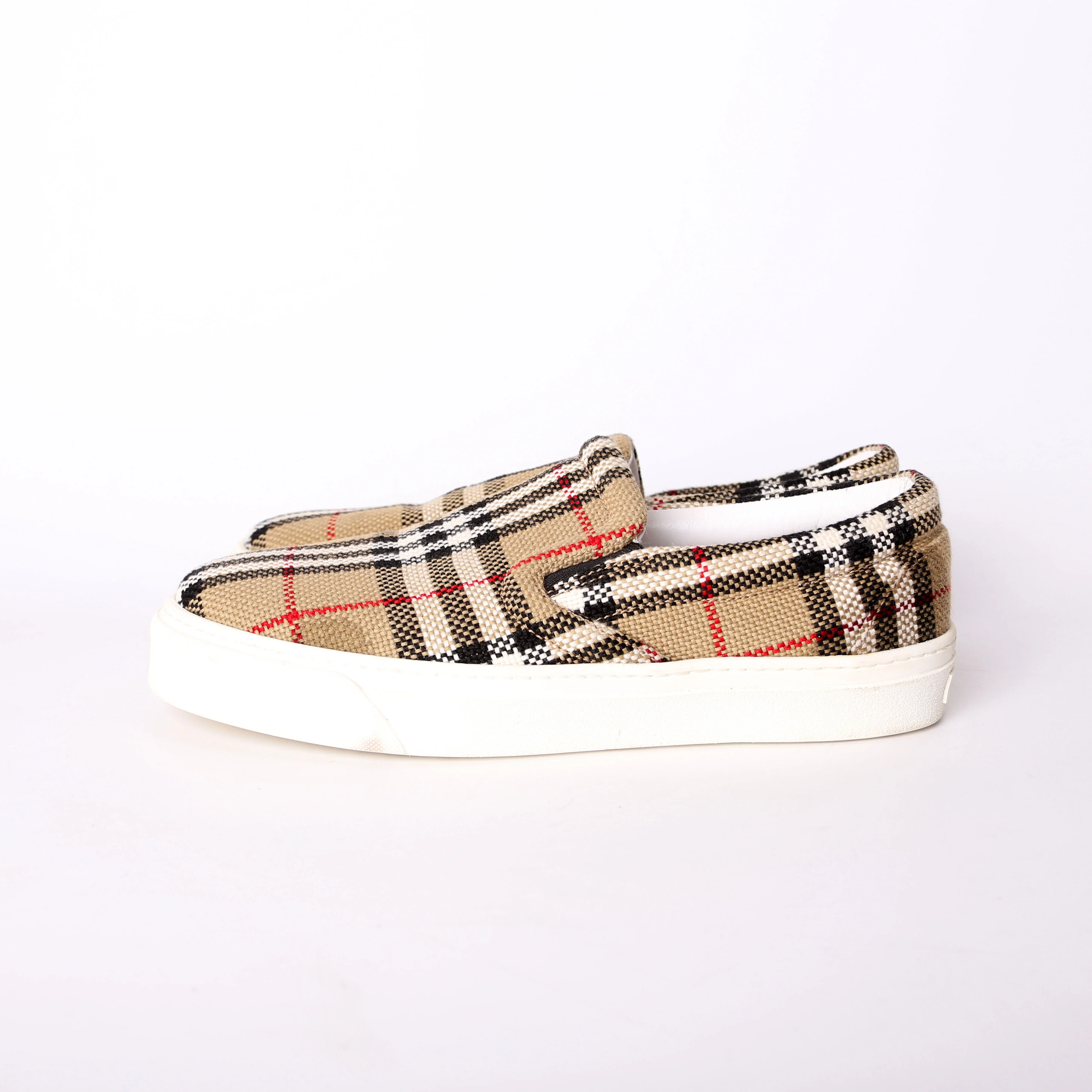 Thompson Knitted Vintage Check Slip On Sneakers Size 38 - Image 5